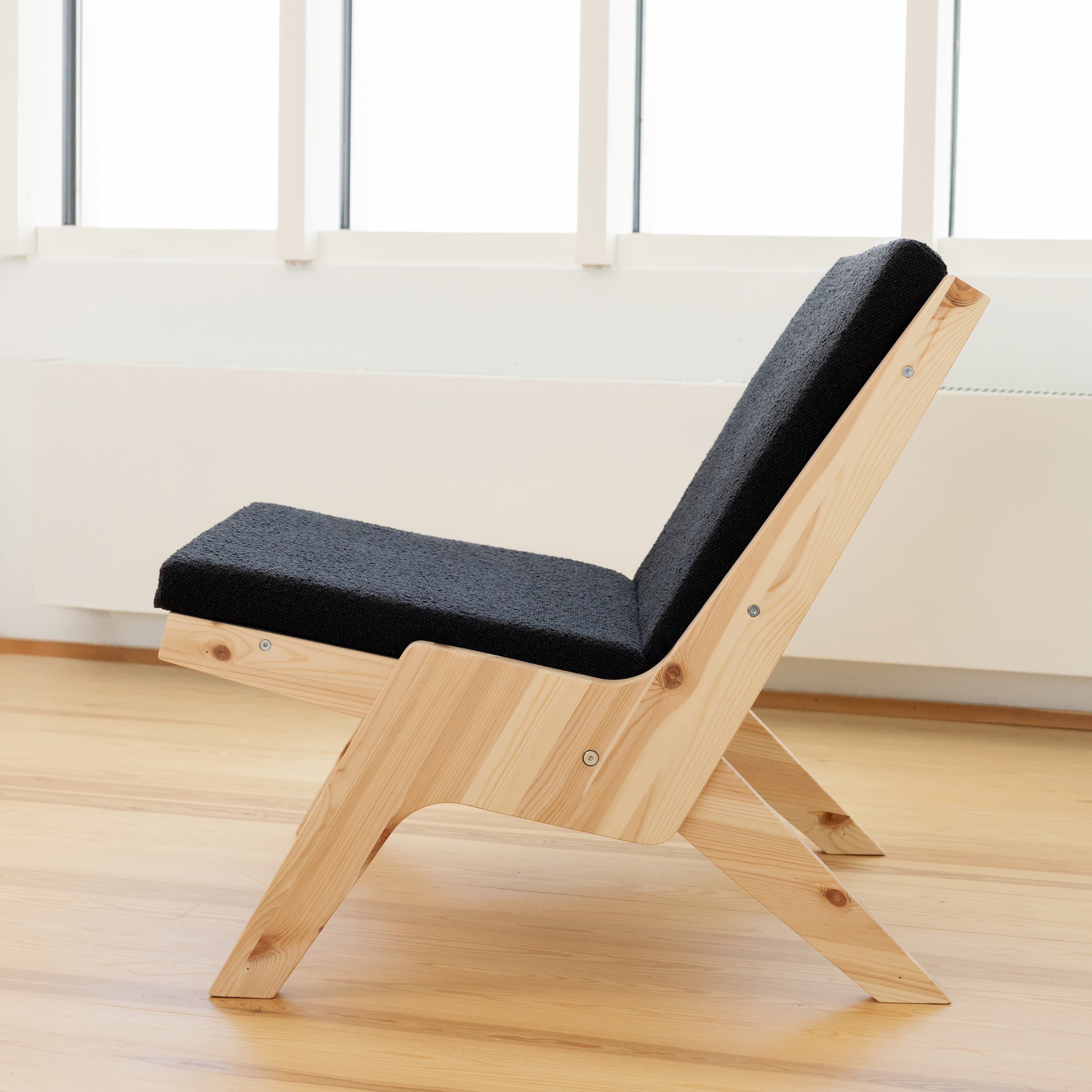 Sway Sessel Natur/Midnight Grey