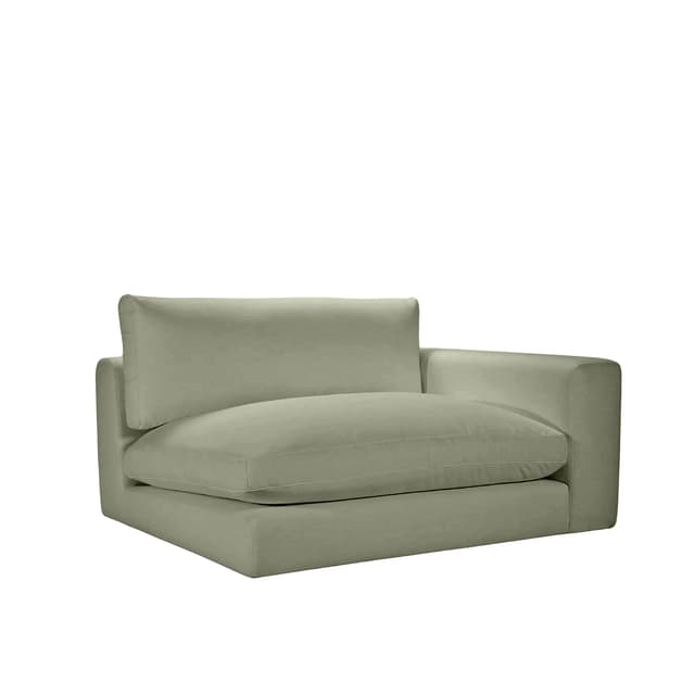 Capri 1,5-Sitzer-Sofamodul mit rechter Armlehne Green 142cm