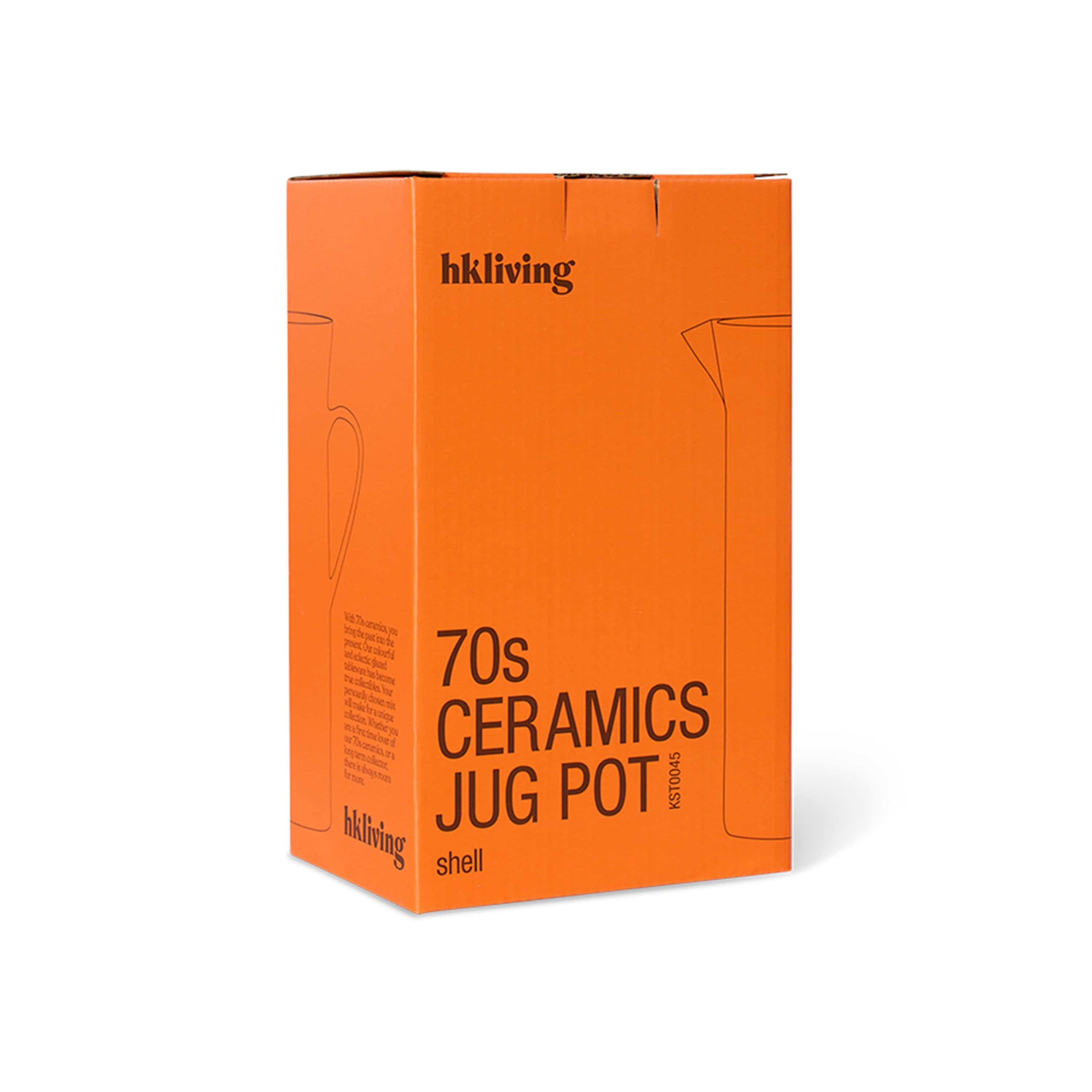 70s Ceramics Kanne Shell 120cl