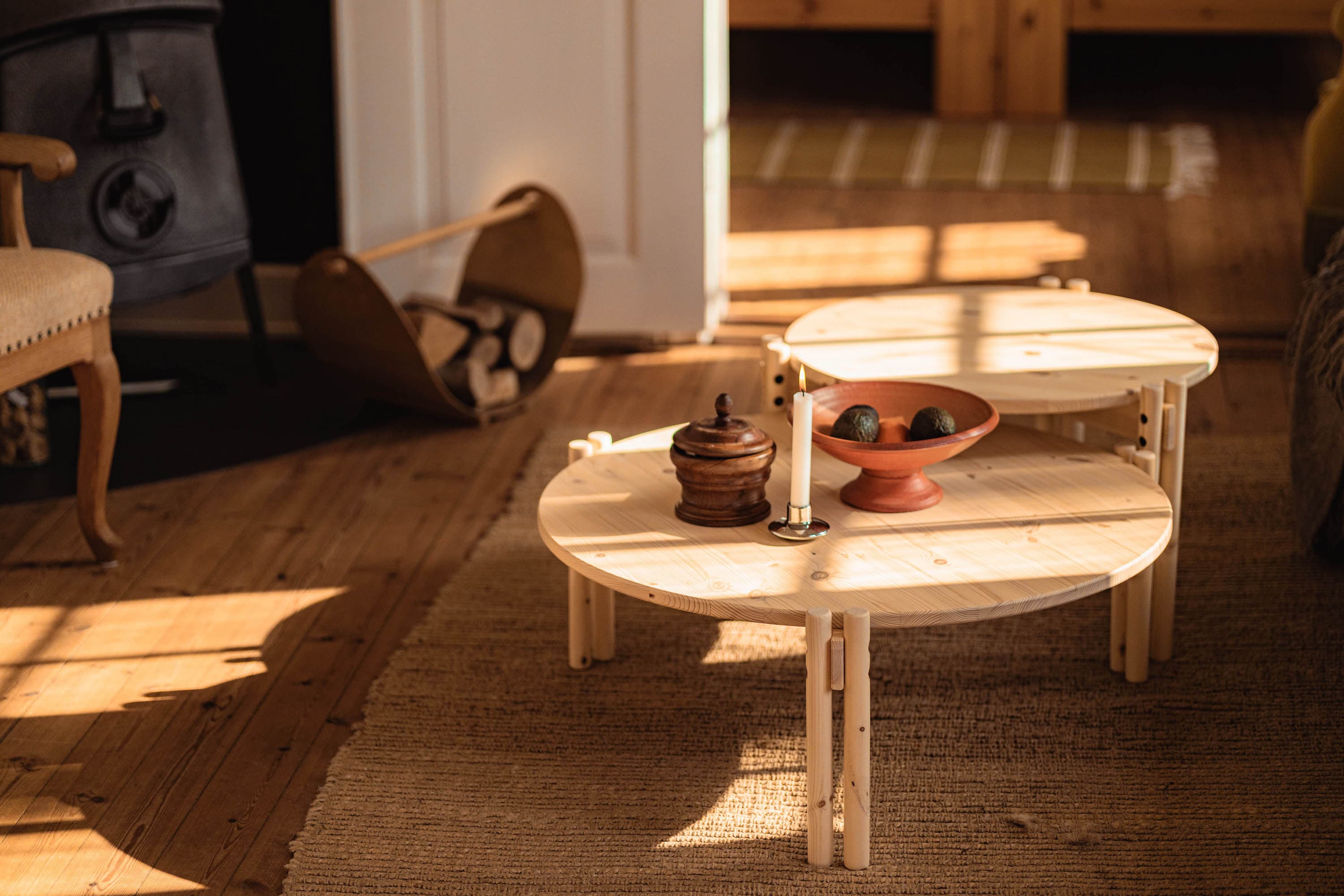 Sticks Couchtisch Natur Niedrig