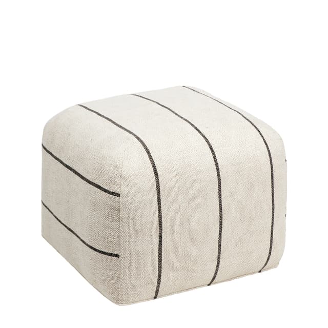 Sigrid Sittpuff Hellbeige/Schwarz 50cm