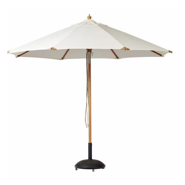 Pomino Sonnenschirm Off-White/Teak Ø330