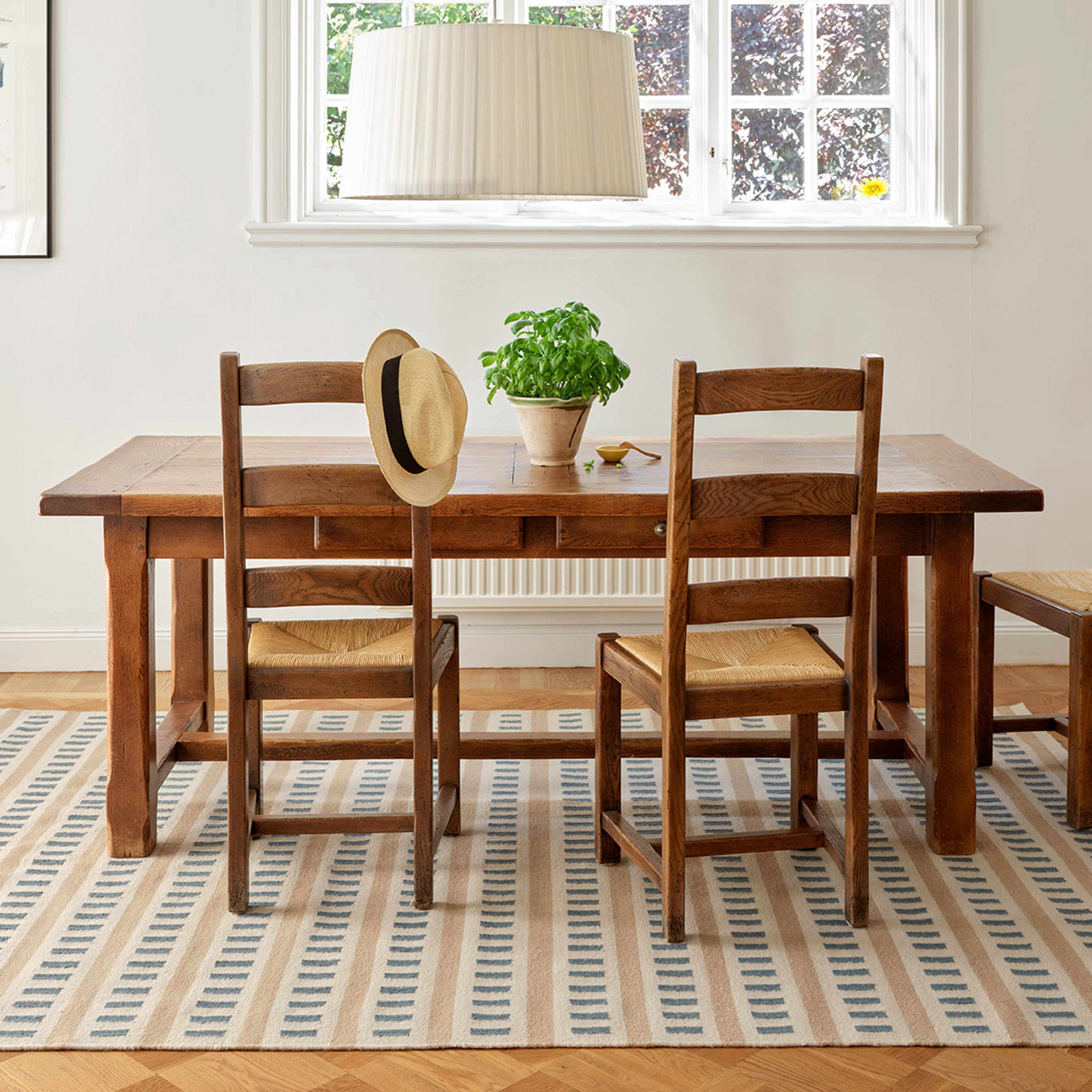 Ladakh Wollteppich Off White/Light Beige/Himmelblau 230x320 cm