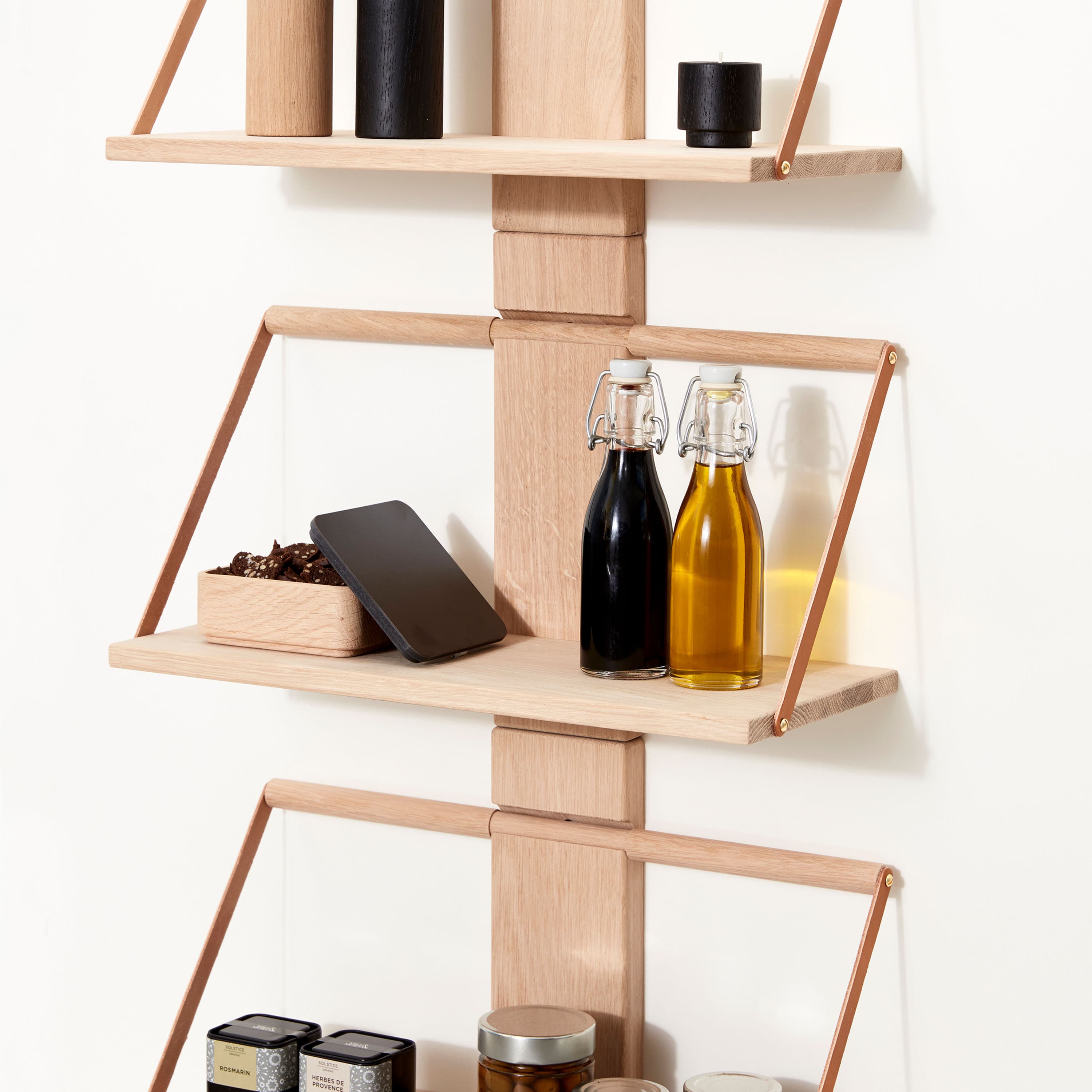 Wood Wall Wandregal Schwarz Medium