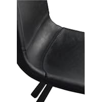 Auburn Esszimmerstuhl Kunstleder Schwarz