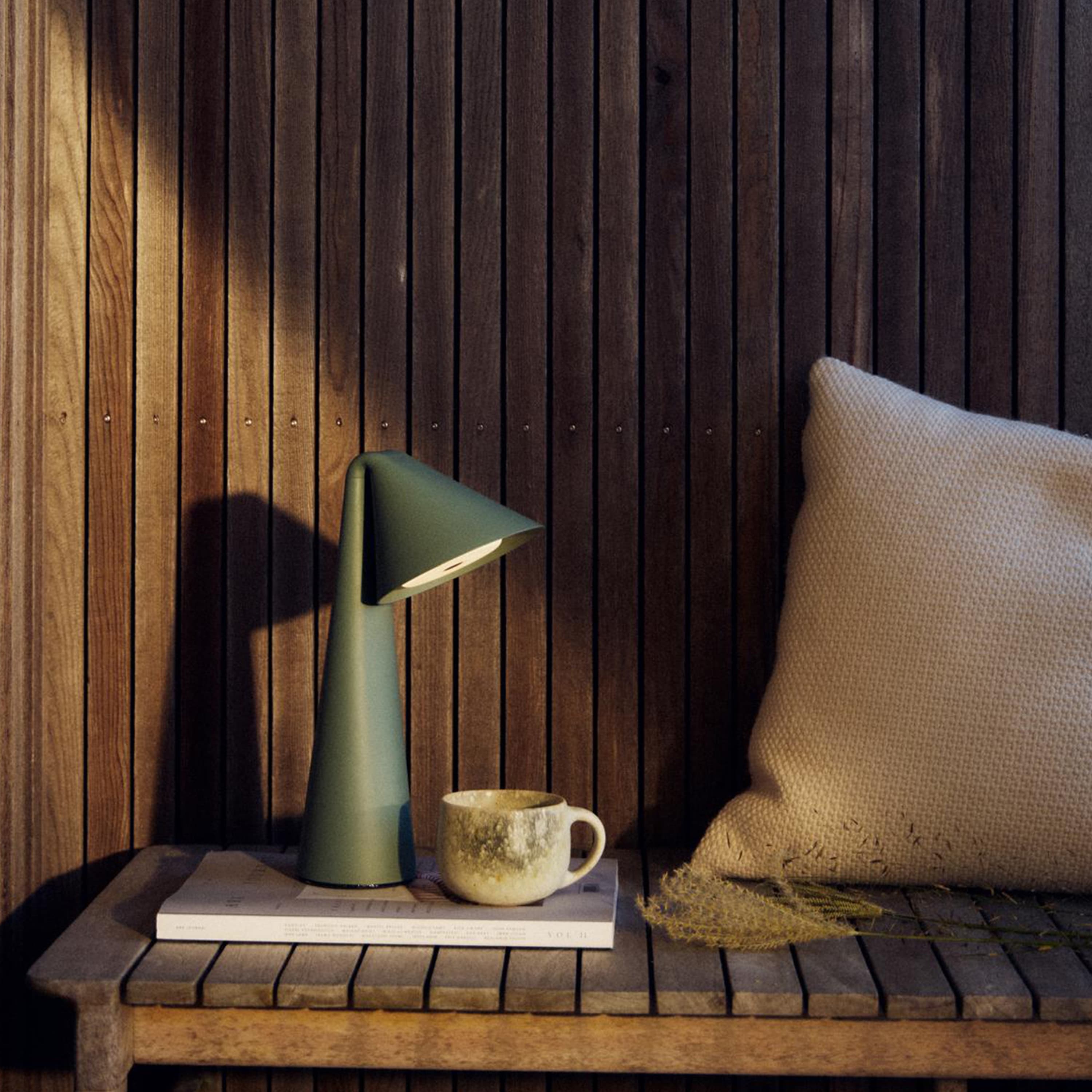 Ami Por Portable Table Lamp Sage Green 31cm