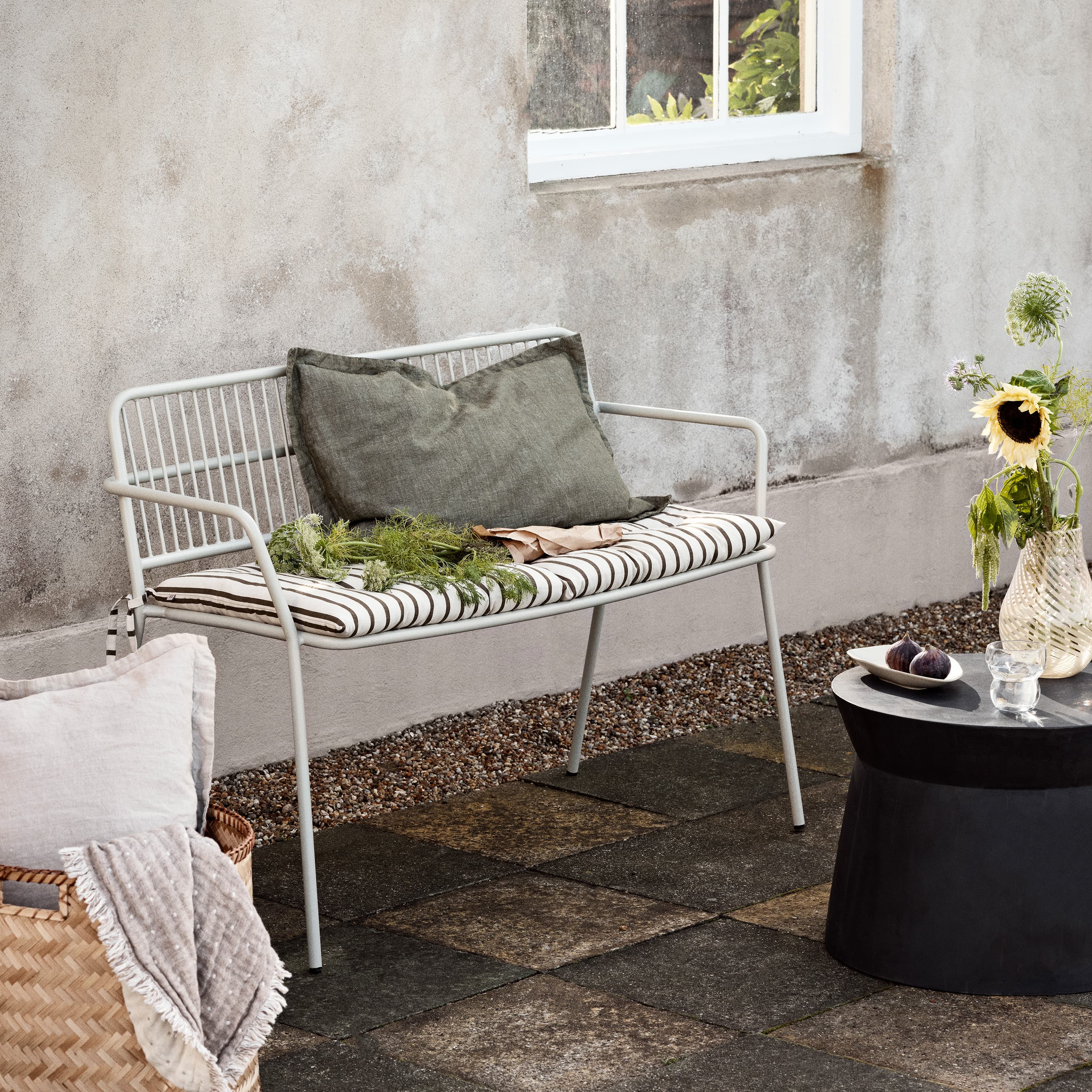 Eden Bench Beige Grey