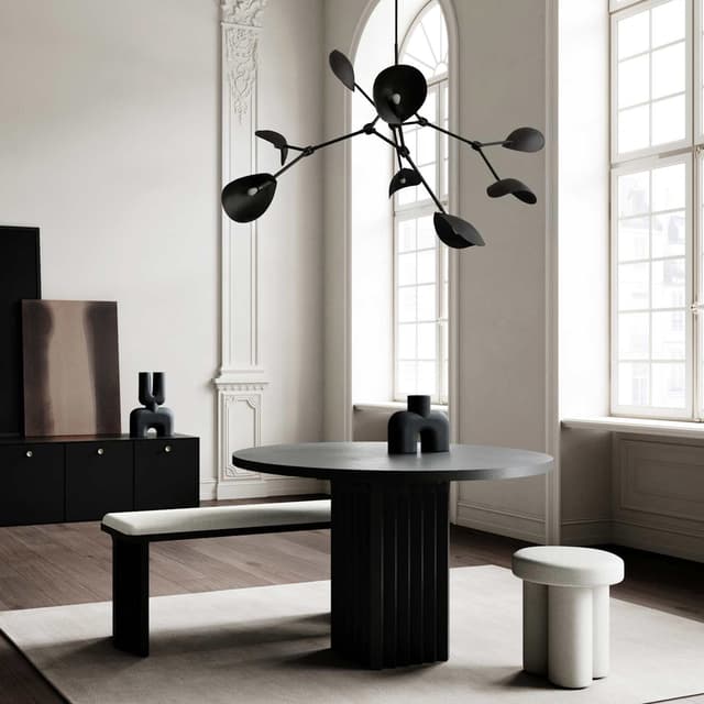 Stingray Ceiling Lamp Burned Black 152cm