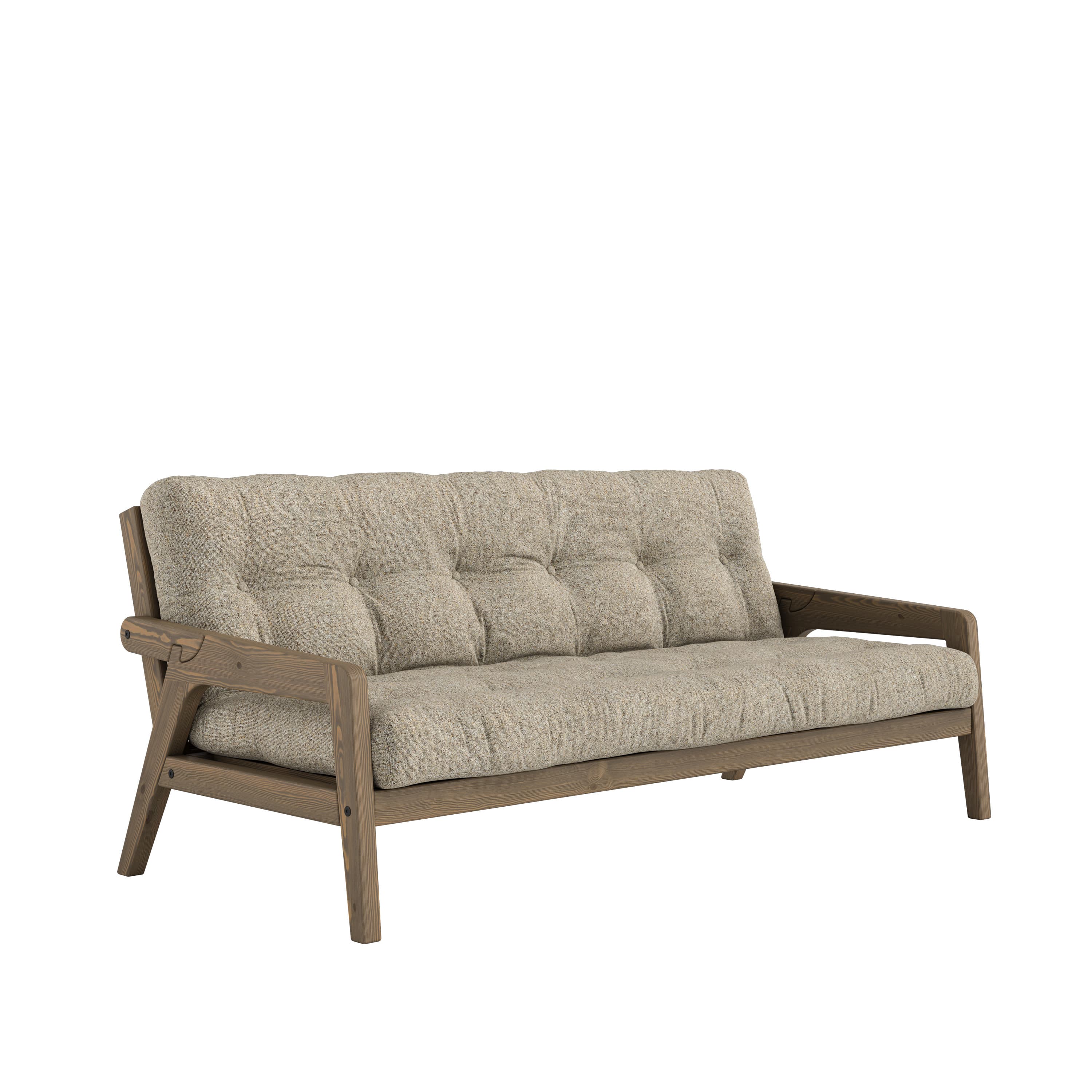 Grab Sofa Bed Carob Brown Lacquered/Warm Sand 204cm