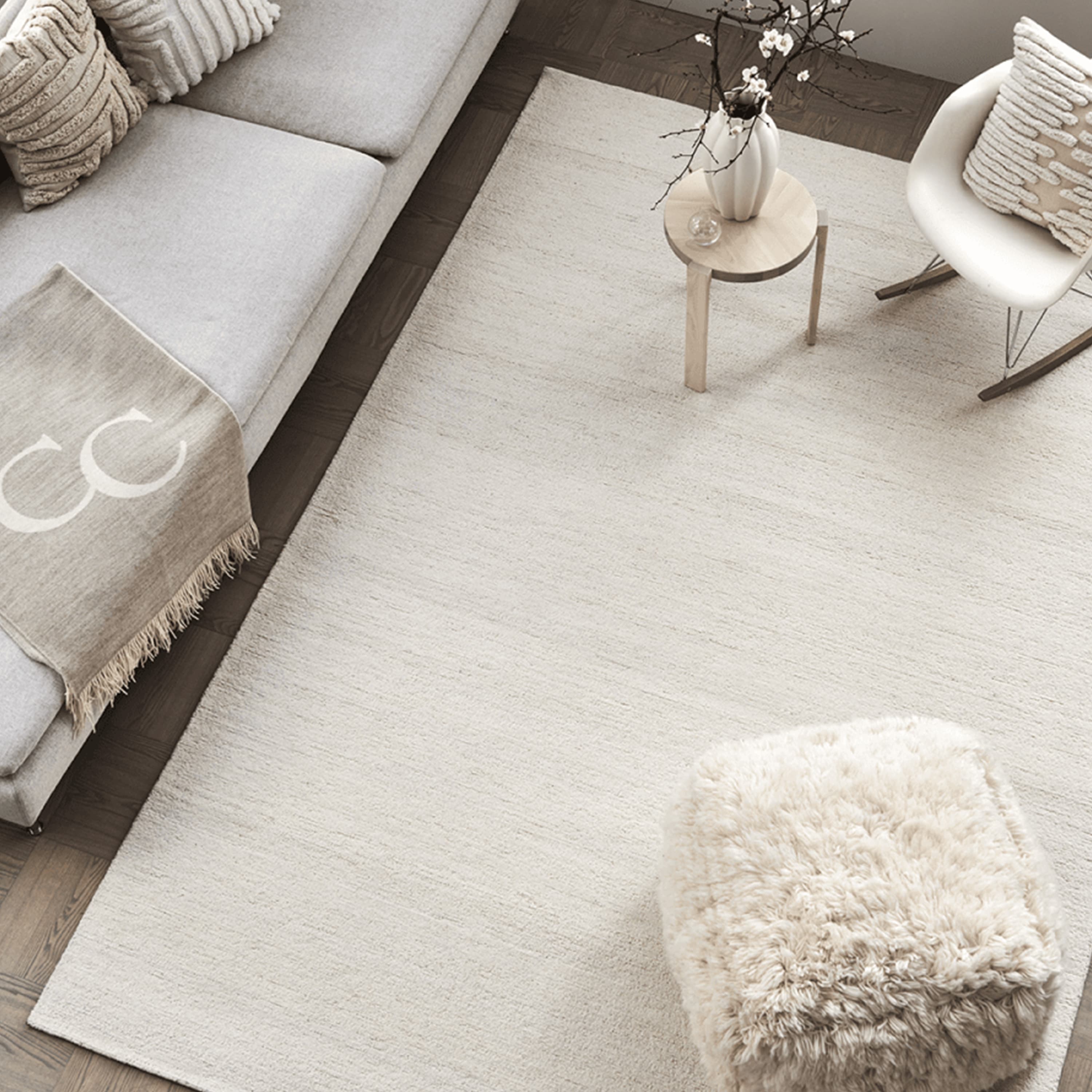 Boucle Wollteppich Ivory 200x300