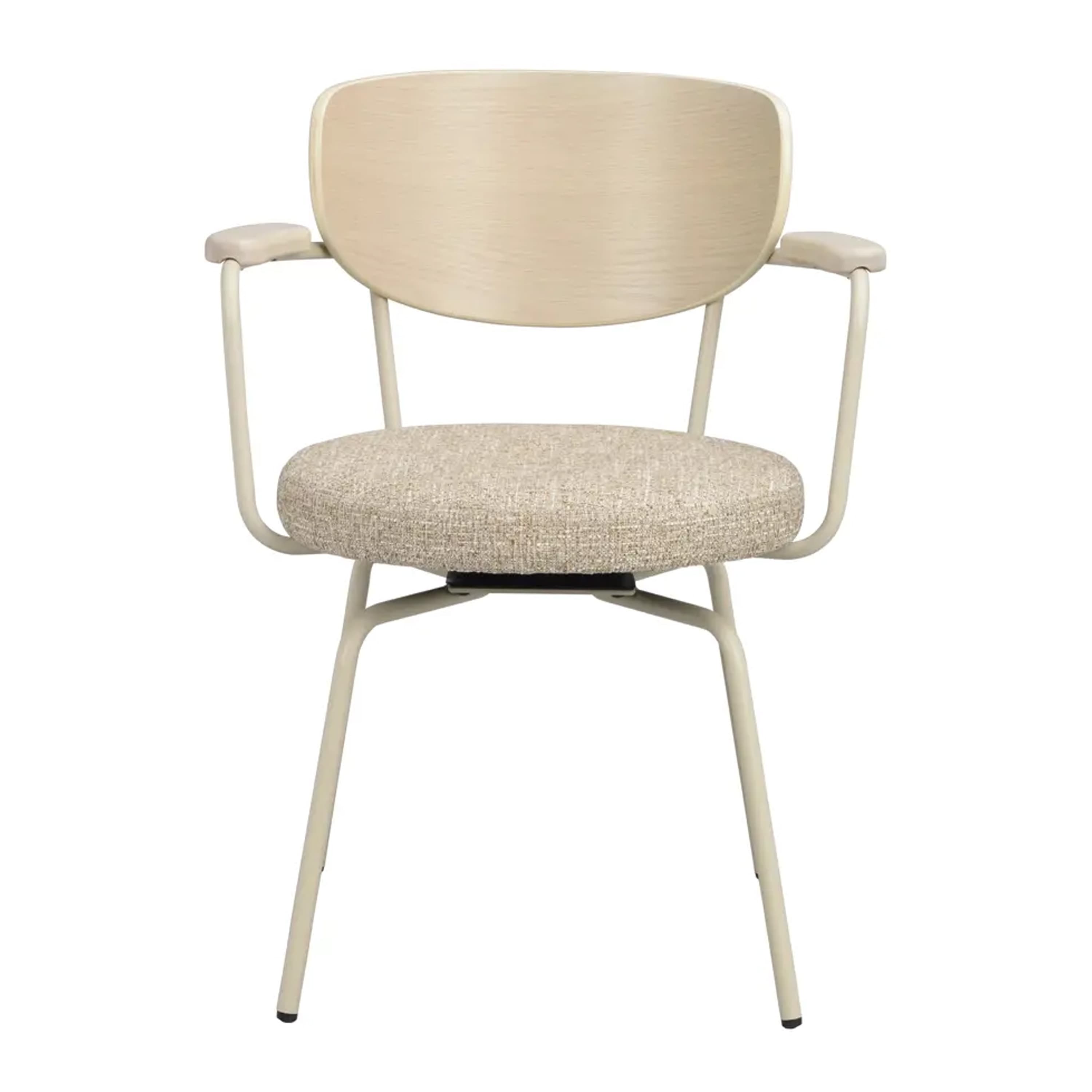 Merrick Snurr Karmstol Mörkbeige/Vitpigment
