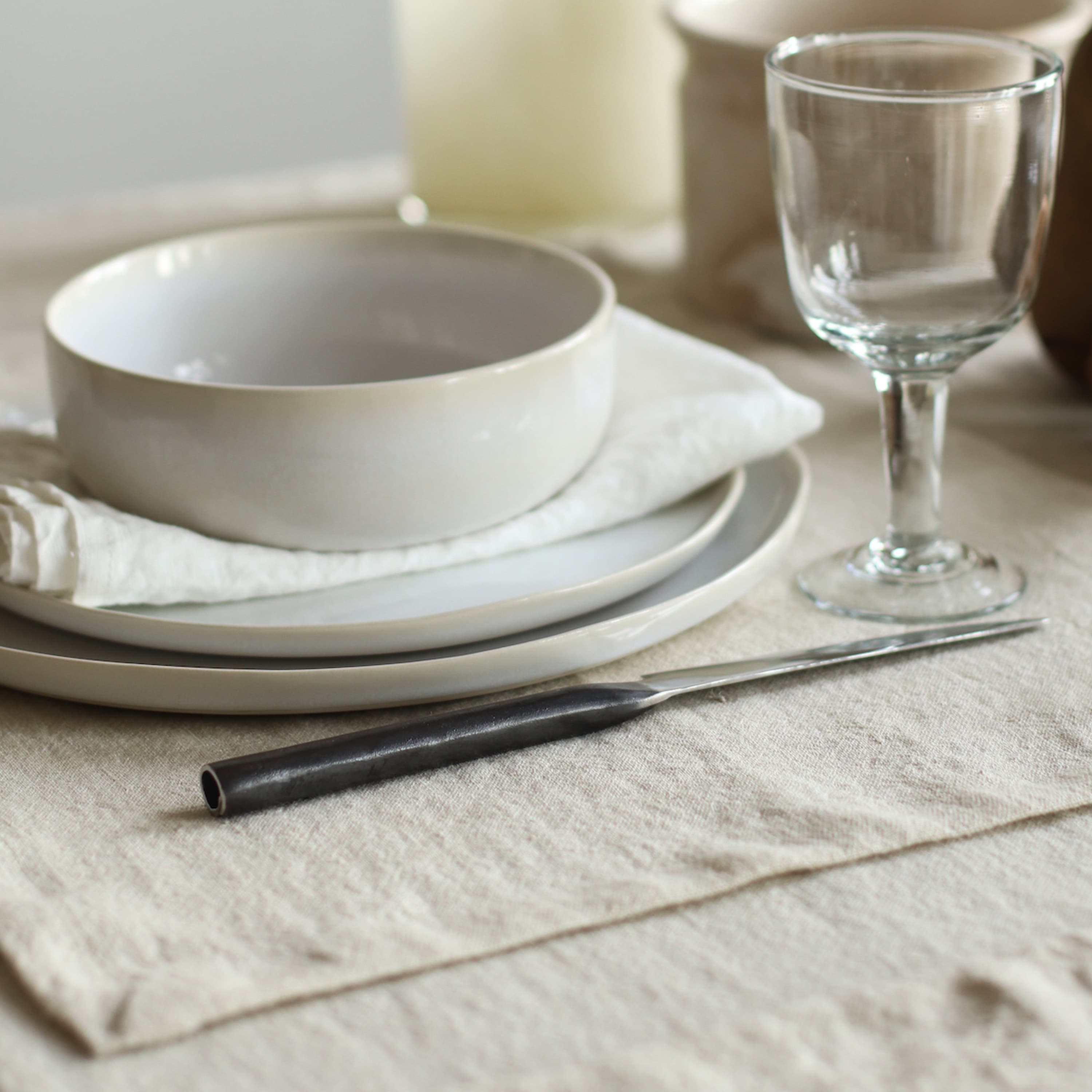 Marion Linen Tablecloth Wheat 145x330 cm