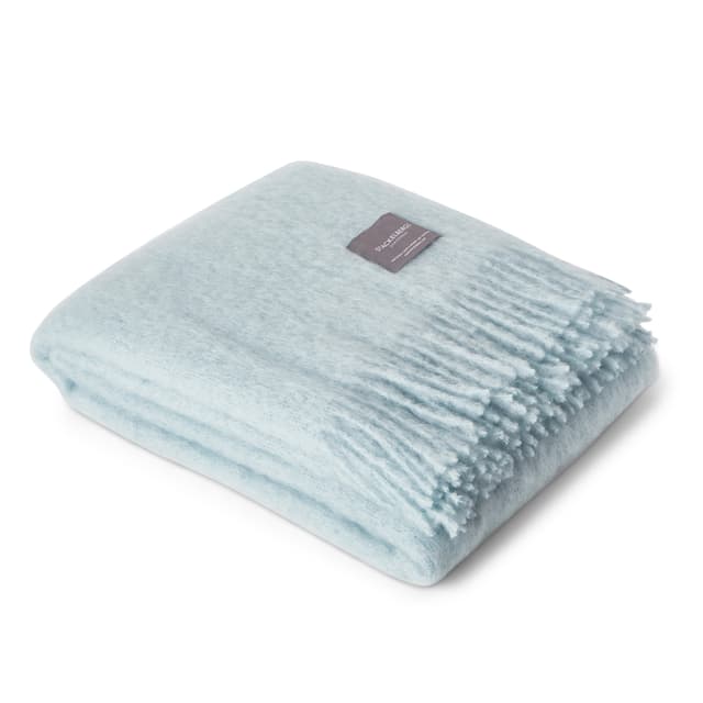 Mohair Plaid Dusky Blue