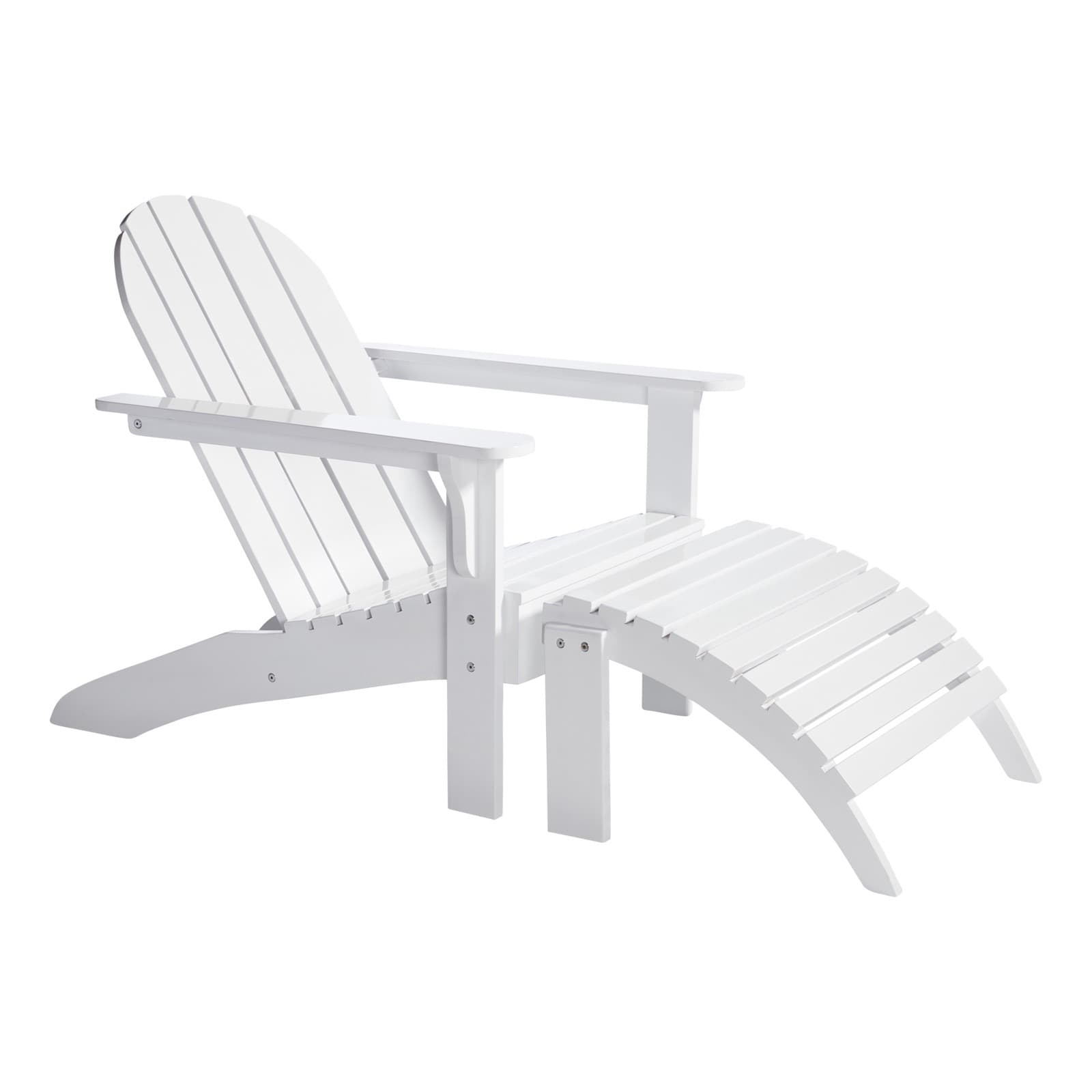 Adirondack Sun Lounger White