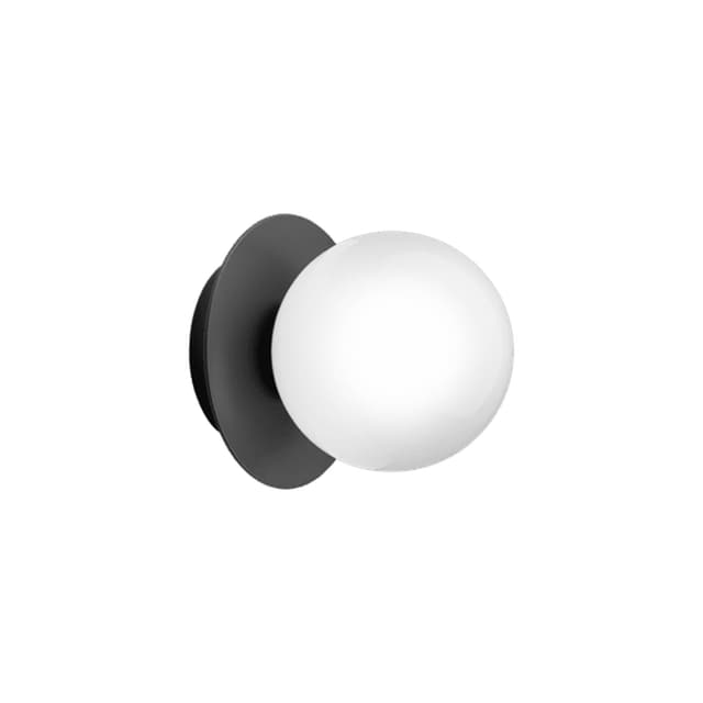 Liila 1 wall/ceiling lamp Black/Opal Small