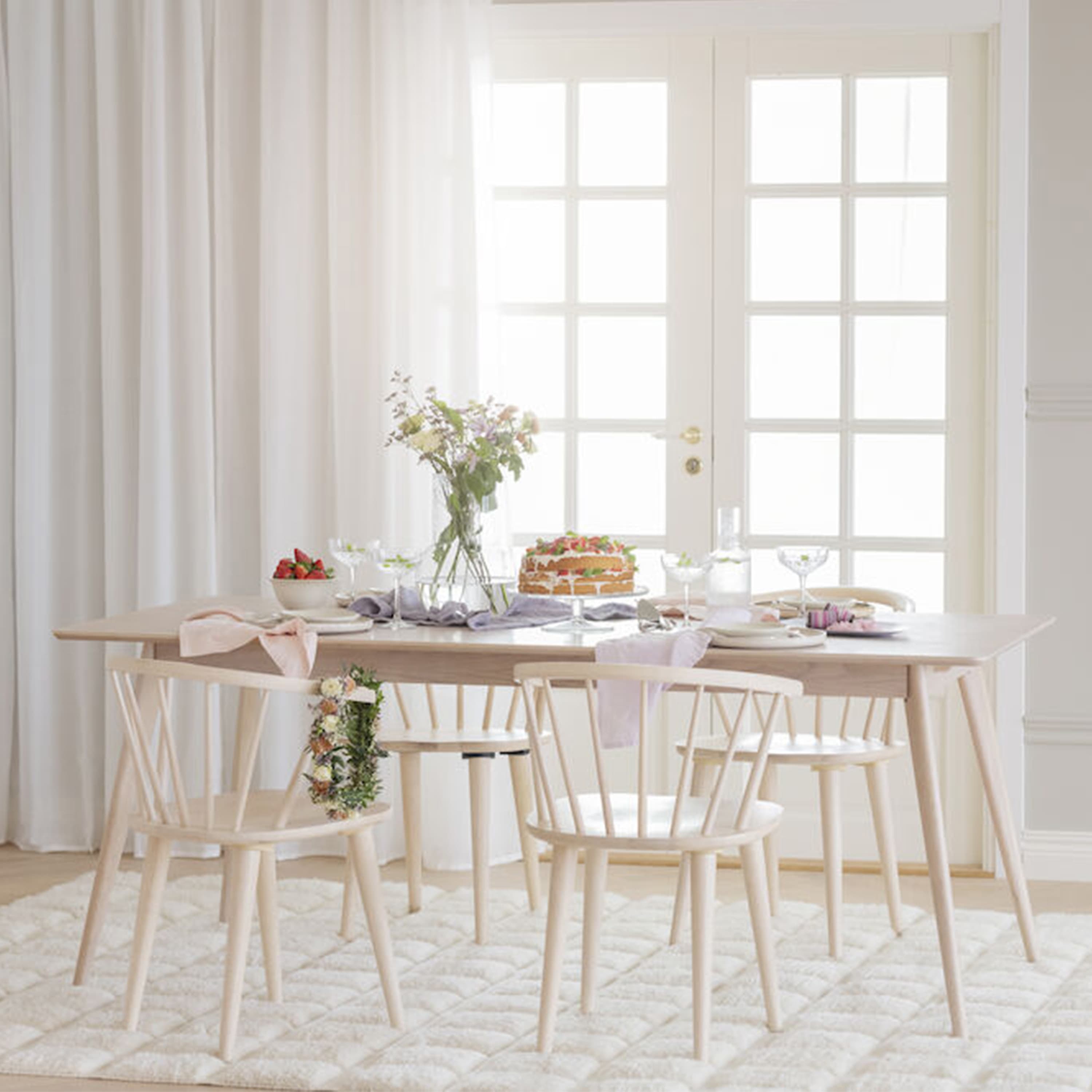 Yumi Dining Table White Pigmented 190cm
