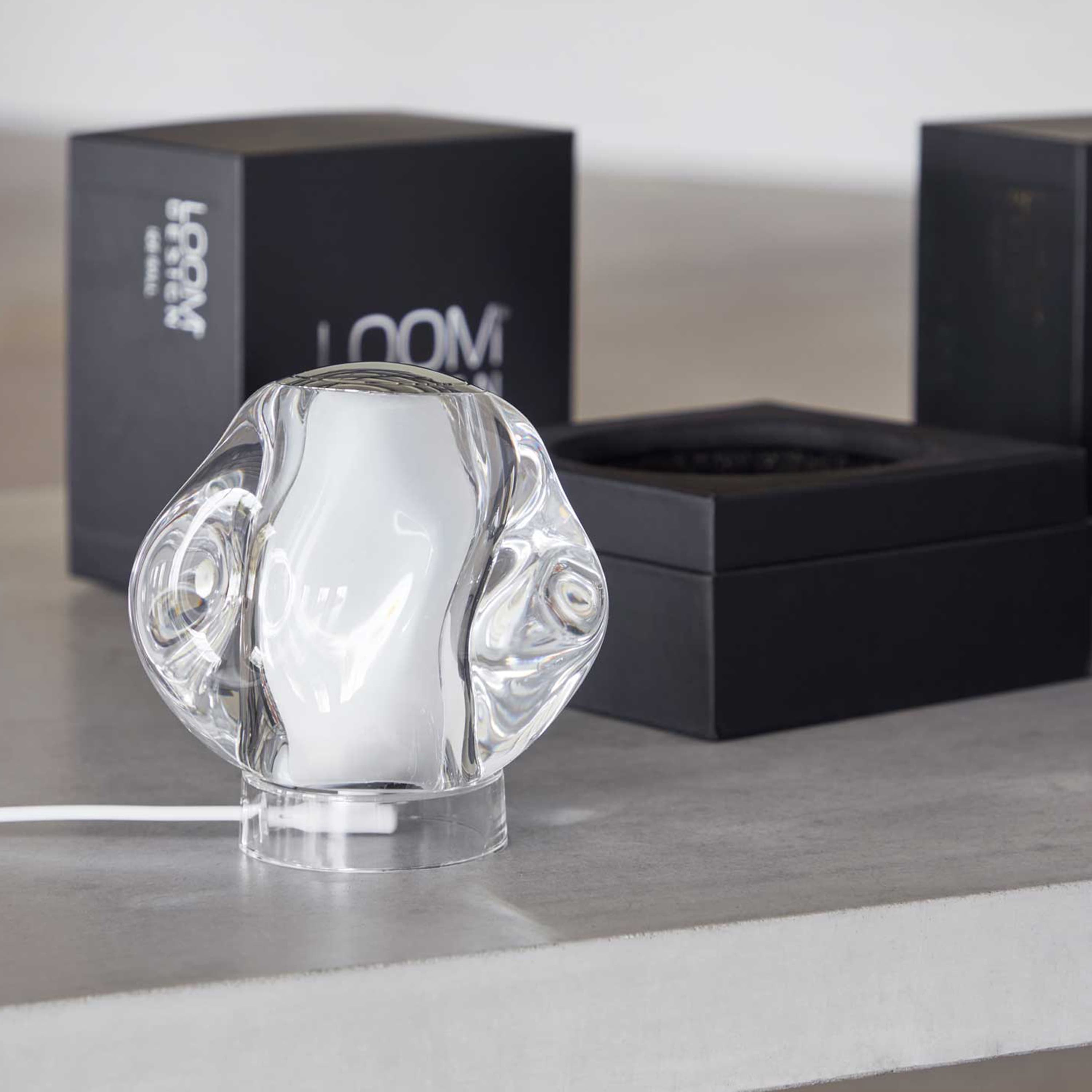 Ice Ball Portable Table Lamp Chrome
