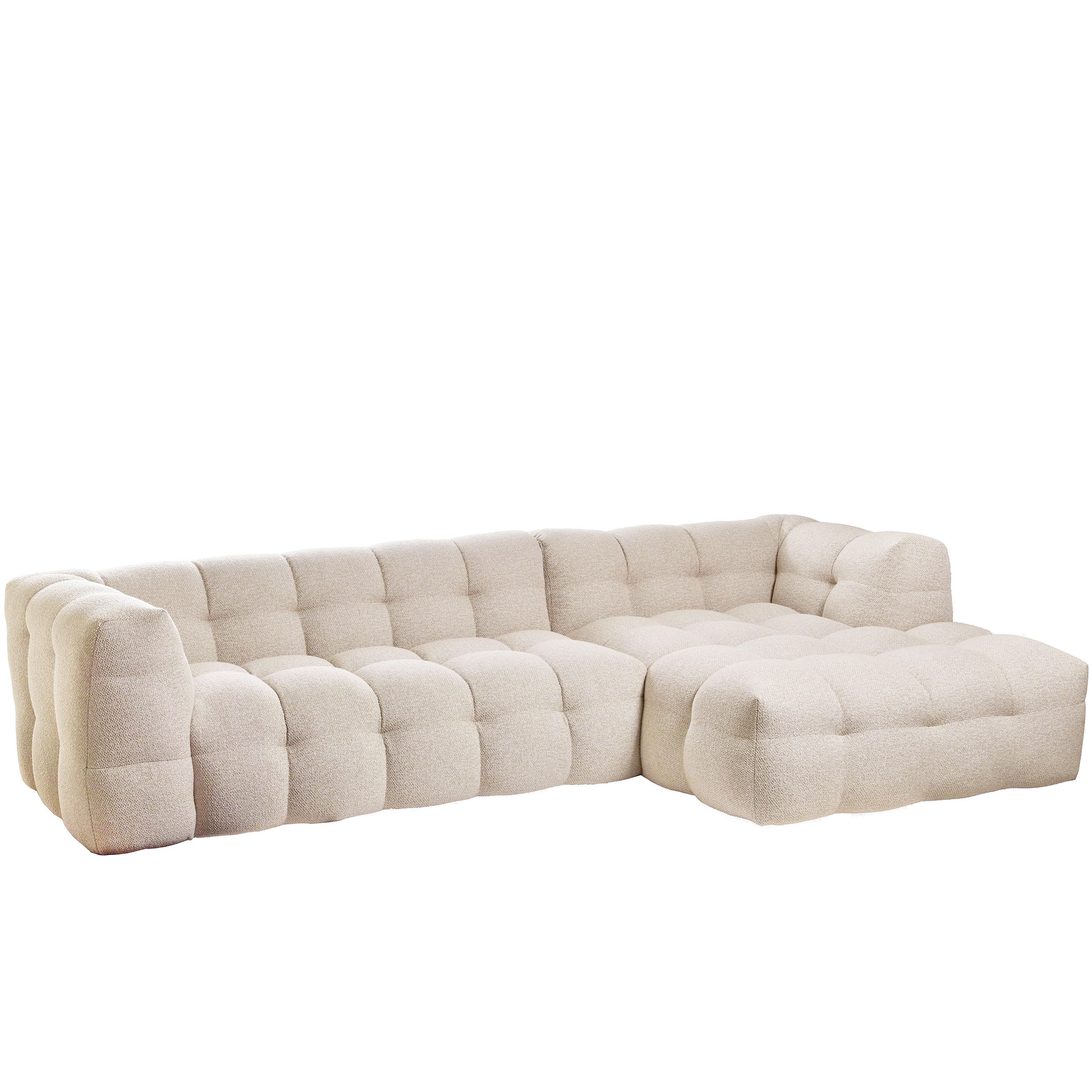 Billie Divansofa Rechts Beige Bouclé