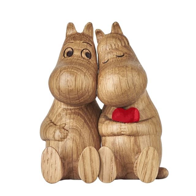 Mumin Holzdekoration Umarmung 10cm