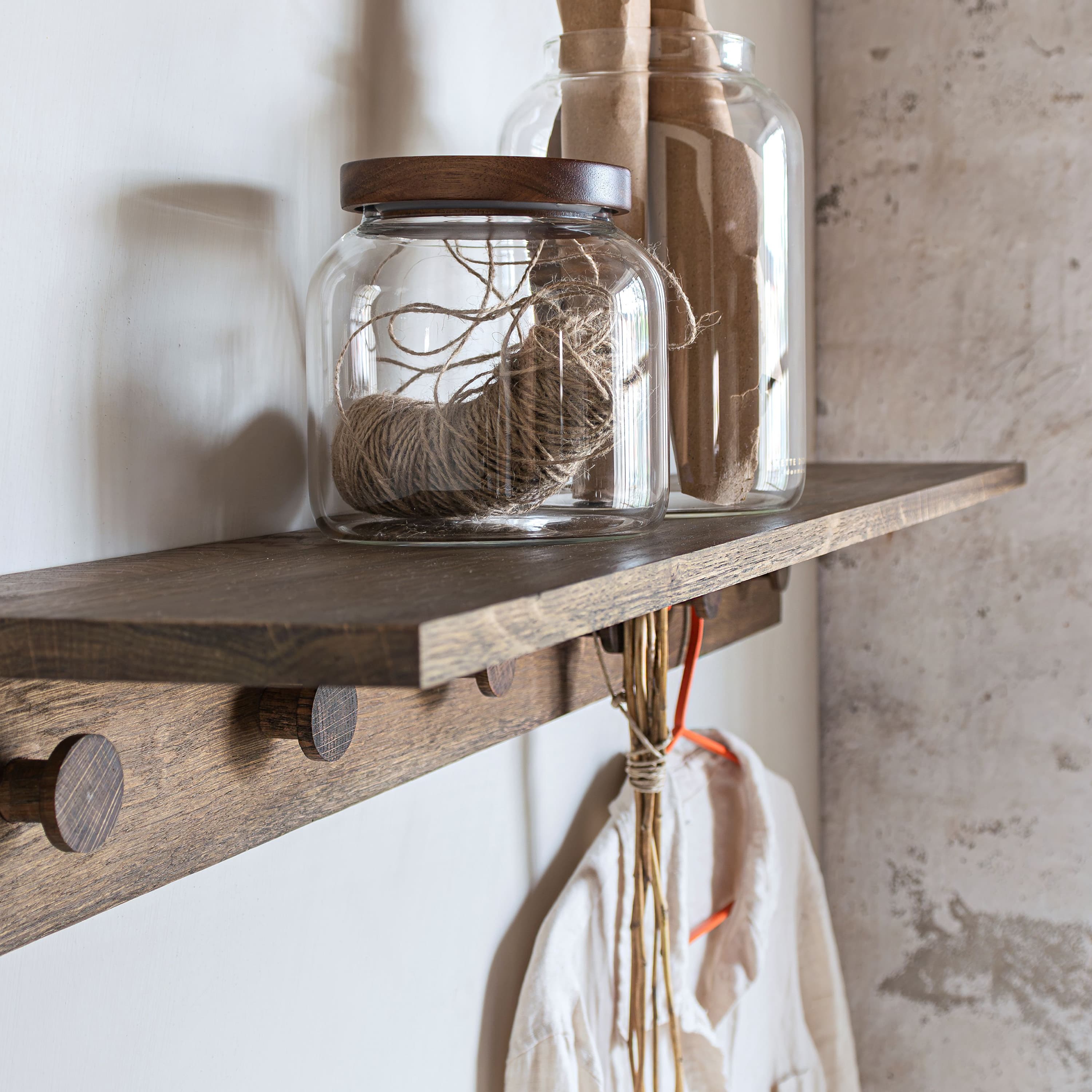 Showcase Coat Rack Dark Oiled