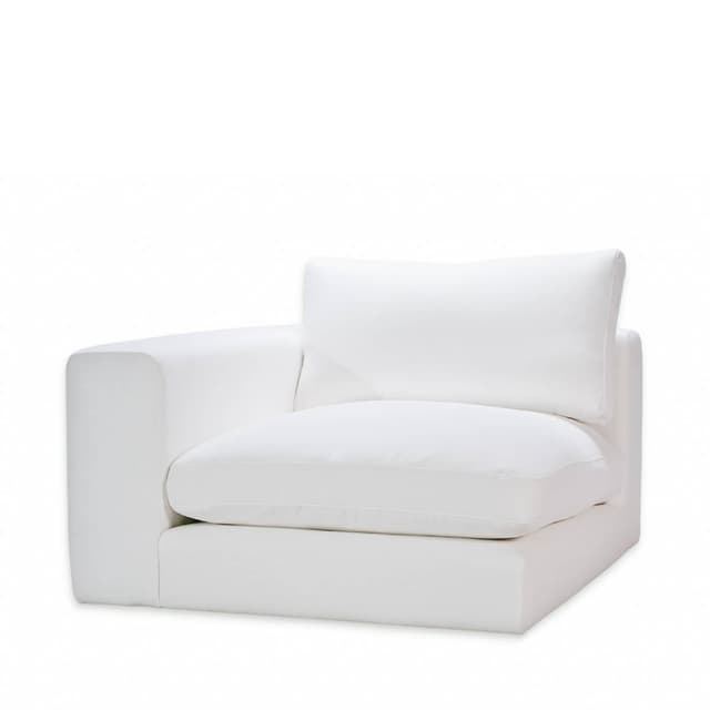Capri 1-Sitzer Sofa-Modul mit linker Armlehne Weiß 107cm