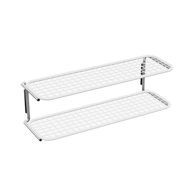 Classic Schuhablage Doppel Weiß/Chrom 80cm