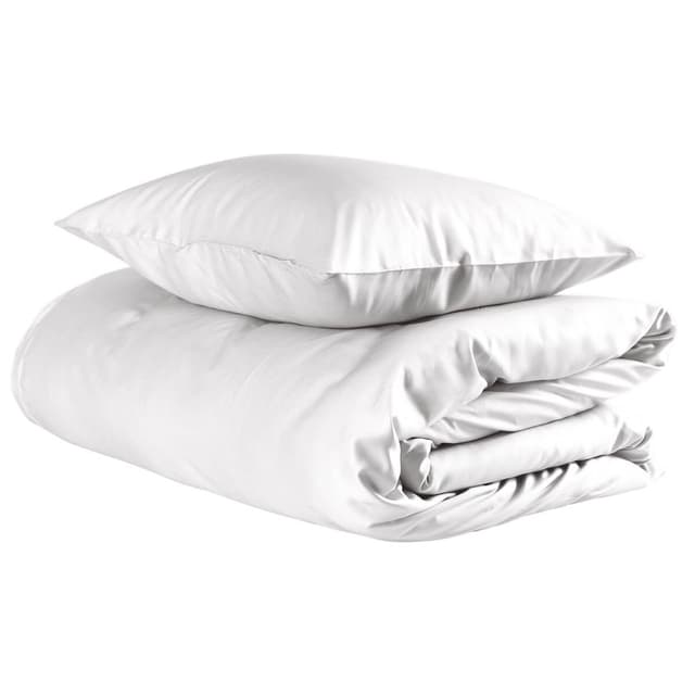 Double Duvet Cover Set Bamboo White 220x220cm/50x60cm