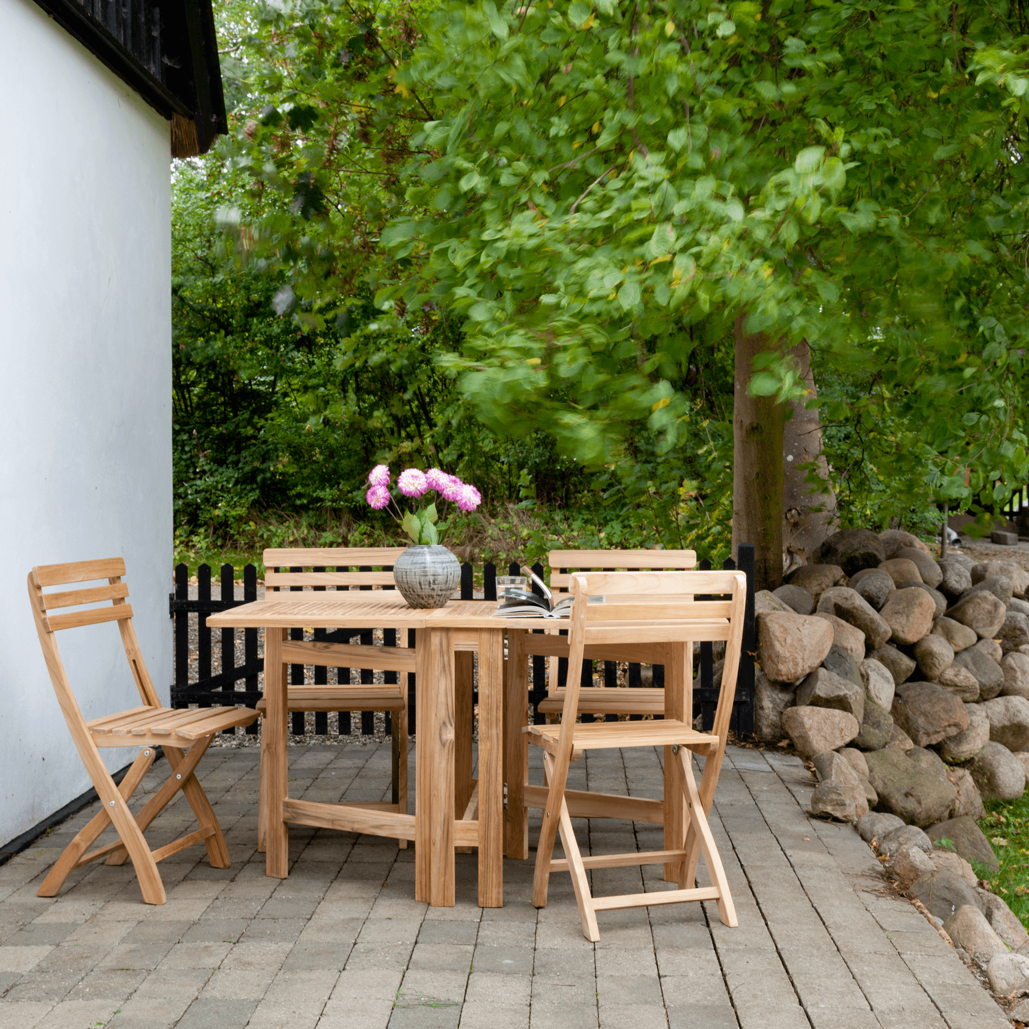 Clarish Klappstuhl aus Teakholz