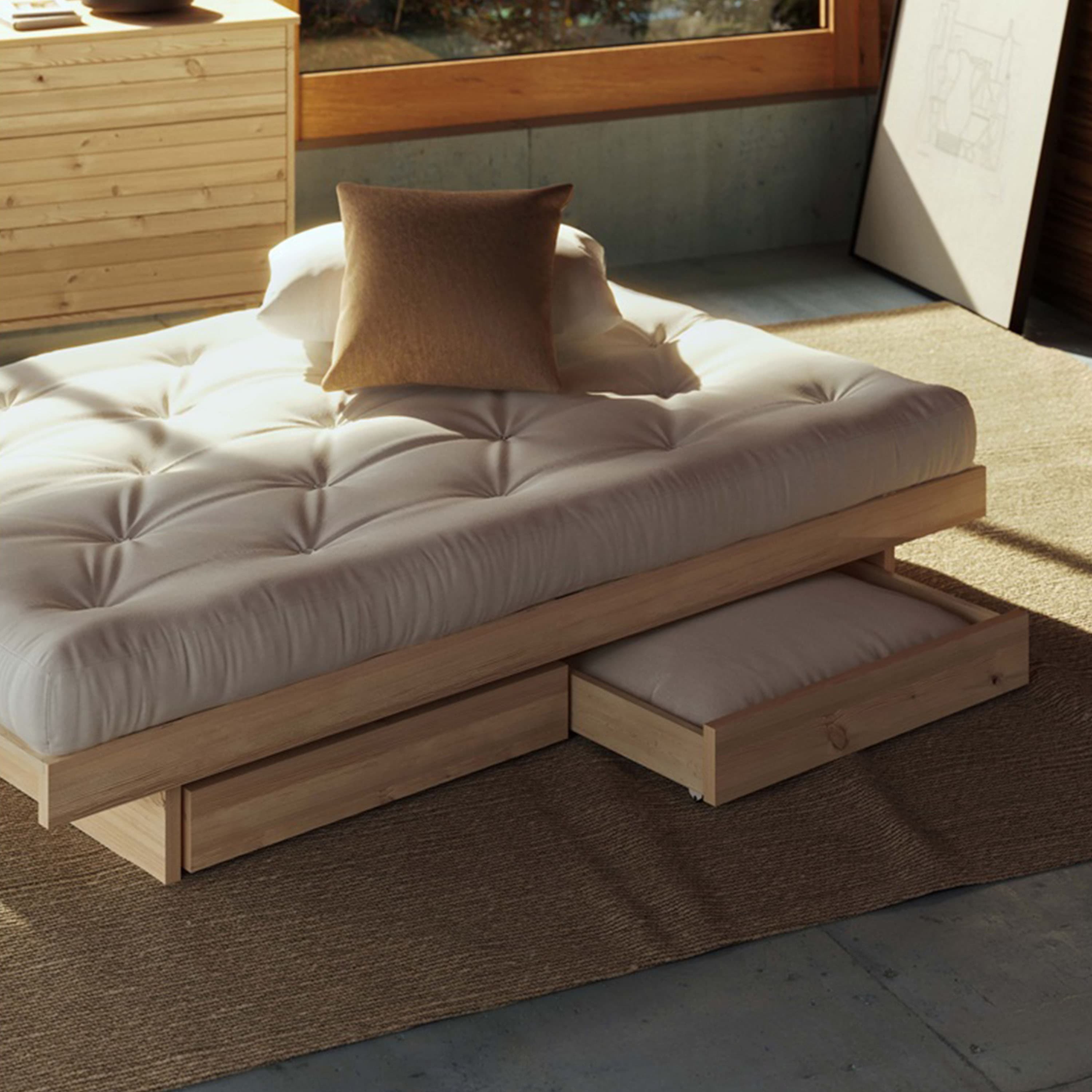 Kanso Bed frame incl. 4 Drawers Raw 180cm