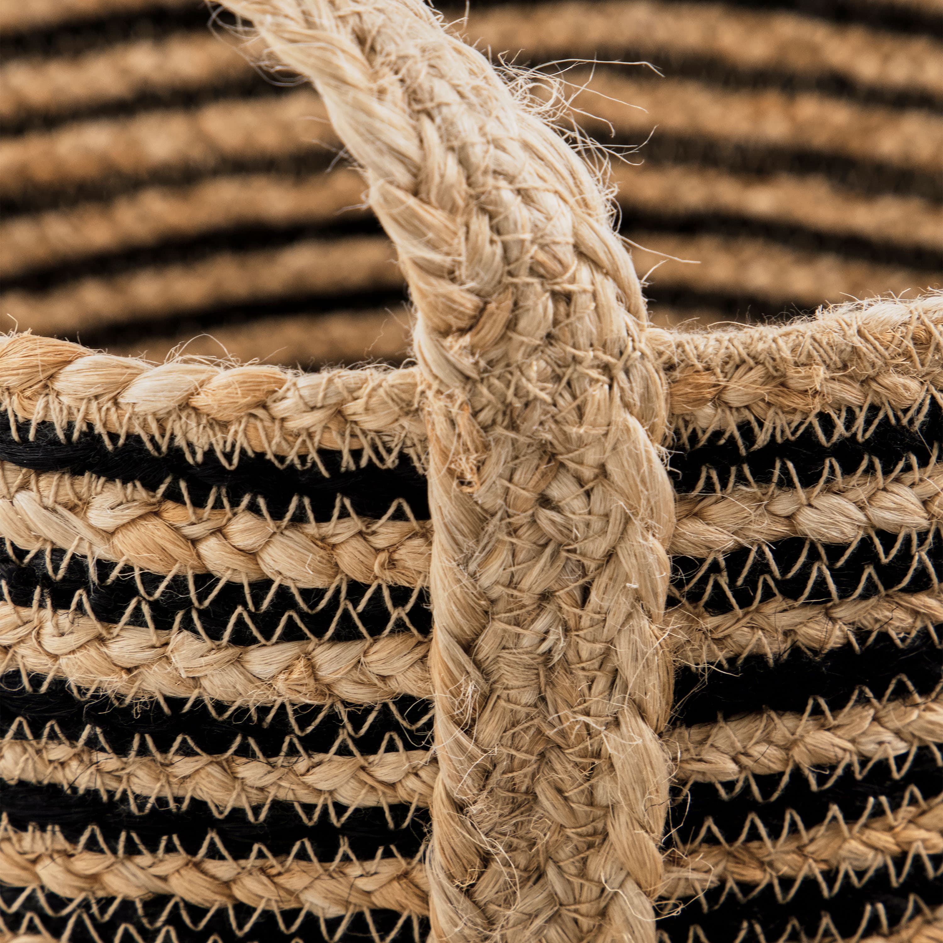 Dungi Basket Low Black/Natural Set of 3