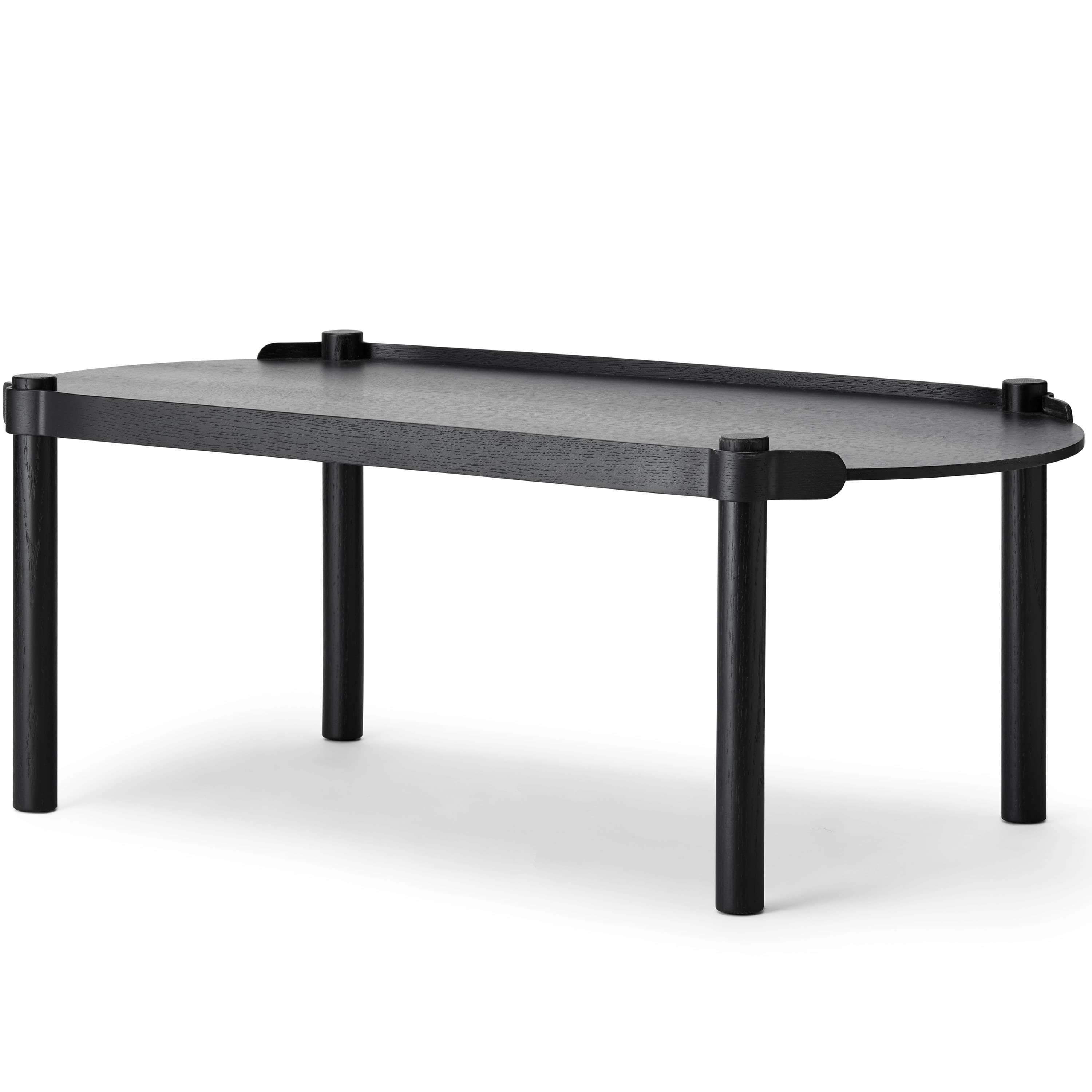 Woody Couchtisch Schwarz gebeizte Eiche 105cm