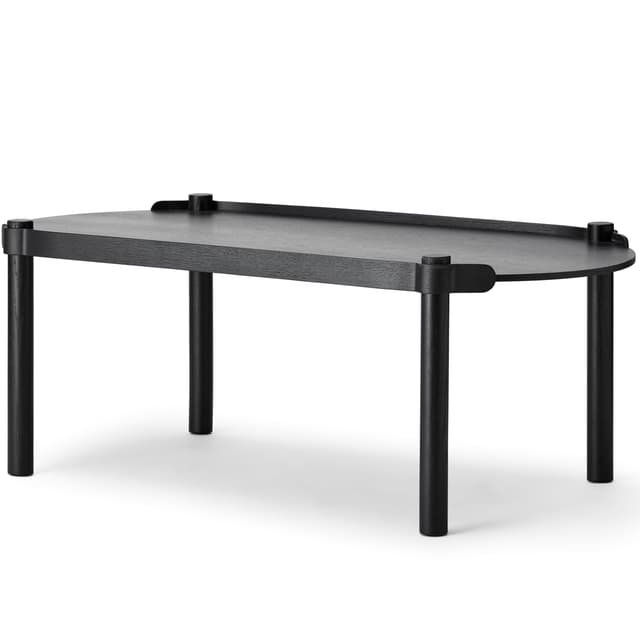 Woody Coffee Table Black Stained Oak 105cm