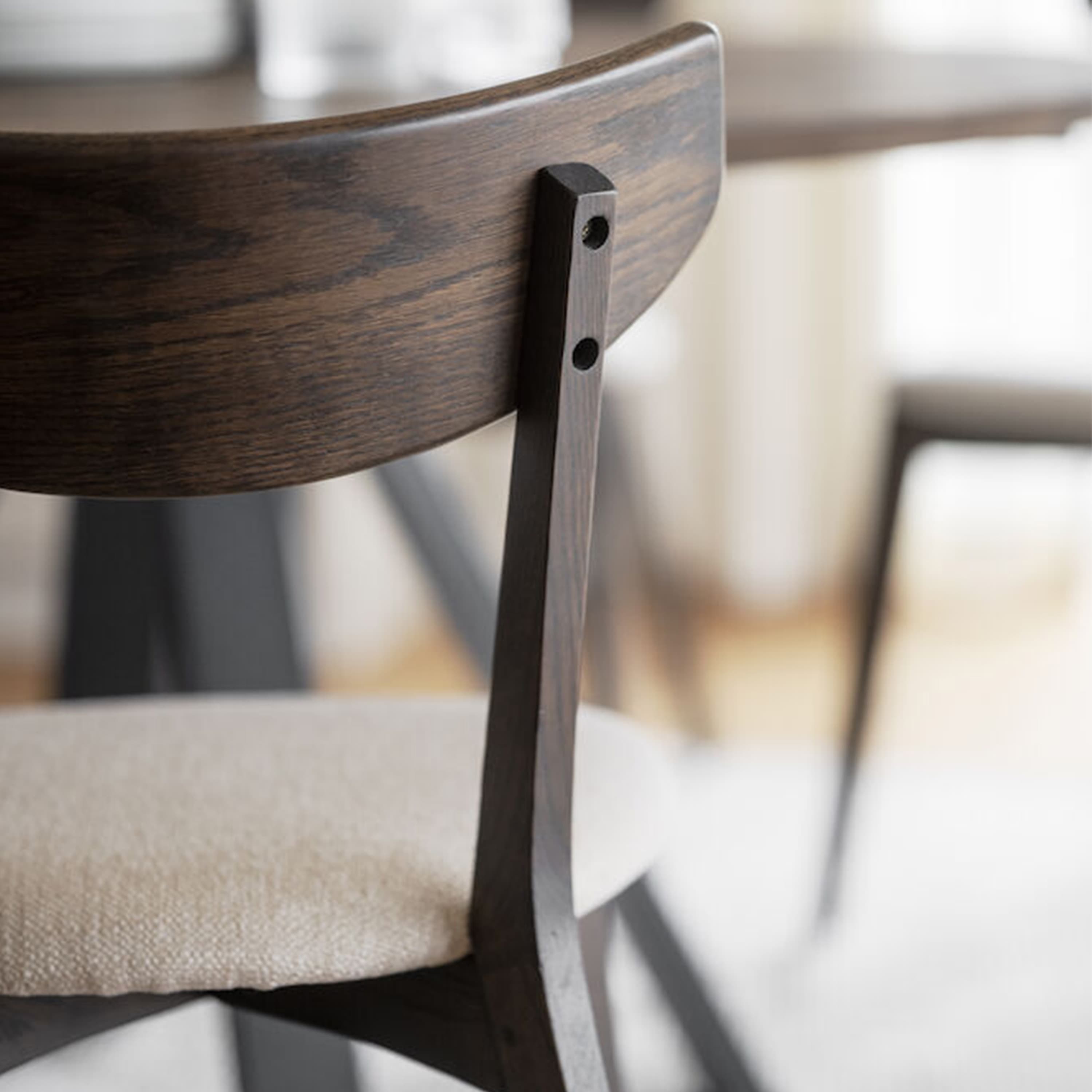 Ami Esszimmerstuhl Braun Eiche/Beige