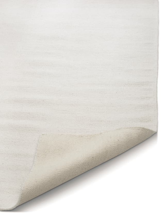 Plain Wool Rug Runner Off White 80x250