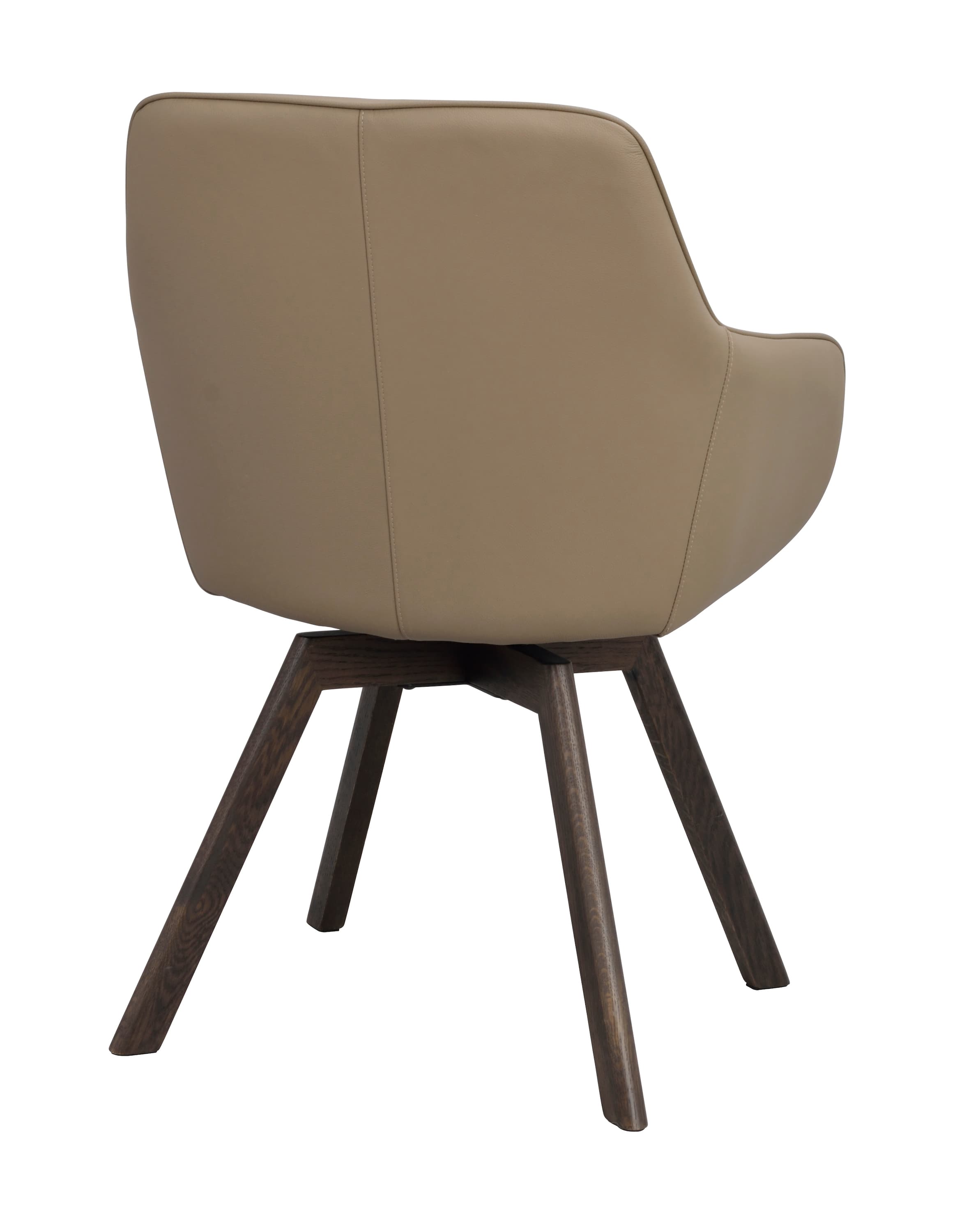 Alison Armlehnstuhl Beige Leder/Braun