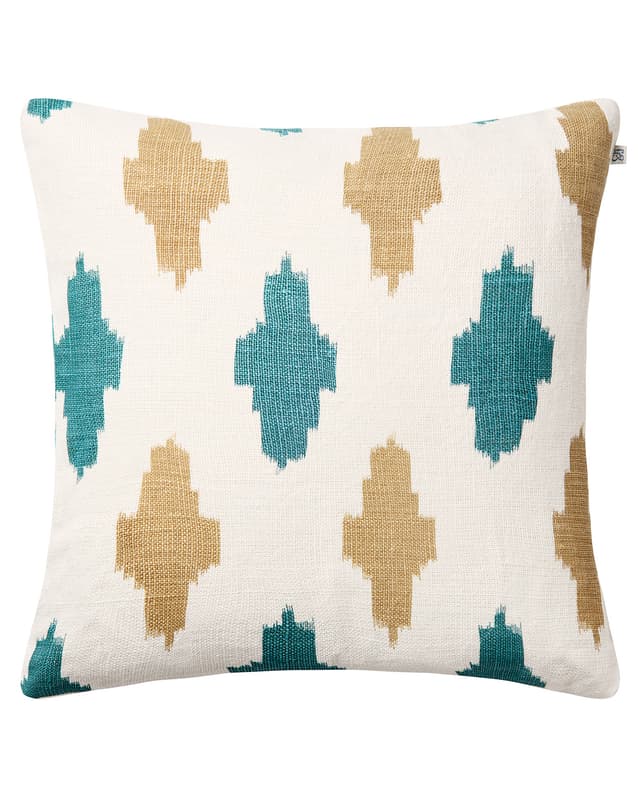 Agra Kissenbezug Leinen Heaven Blue/Khaki 50x50