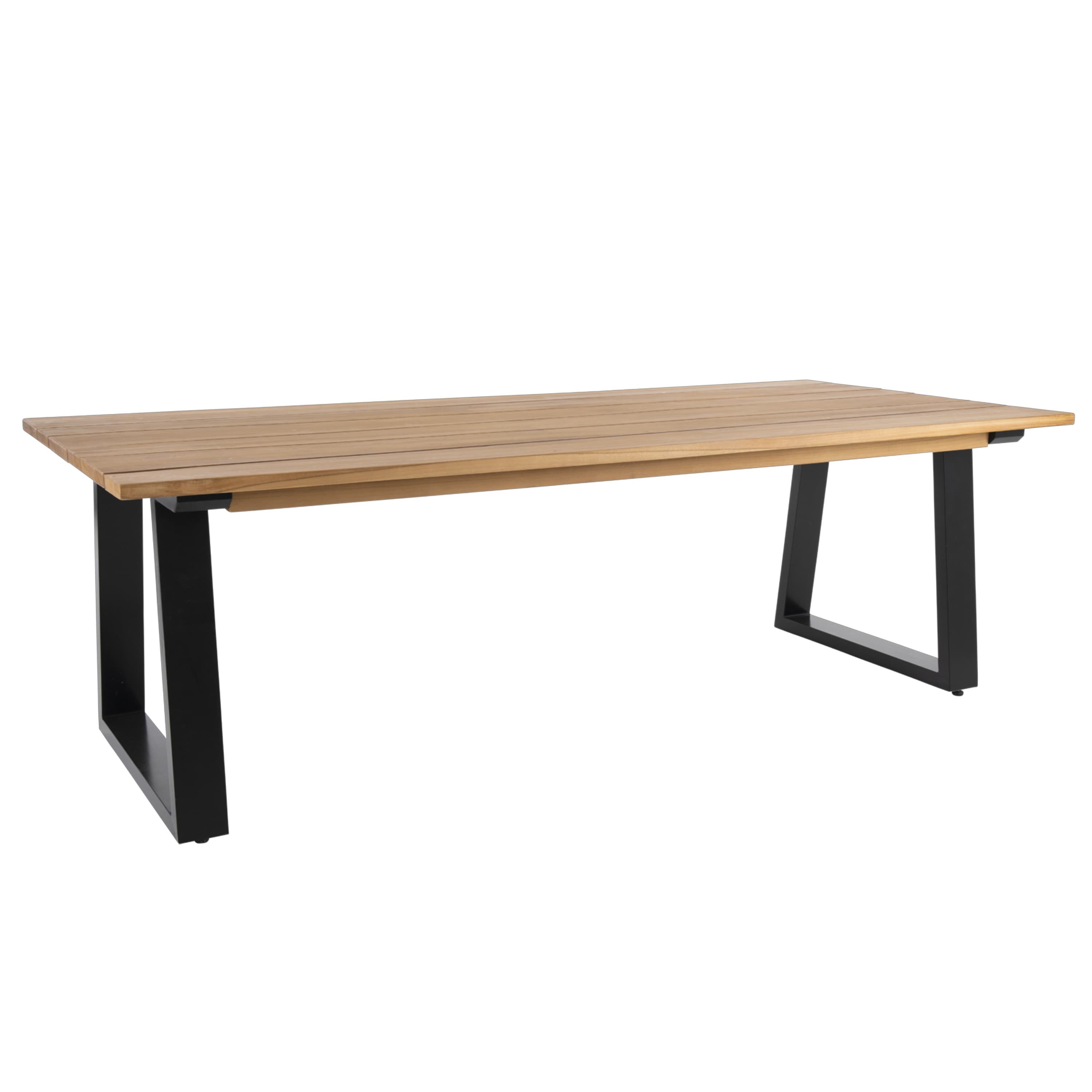 Laurion Matbord Svart/teak 230cm