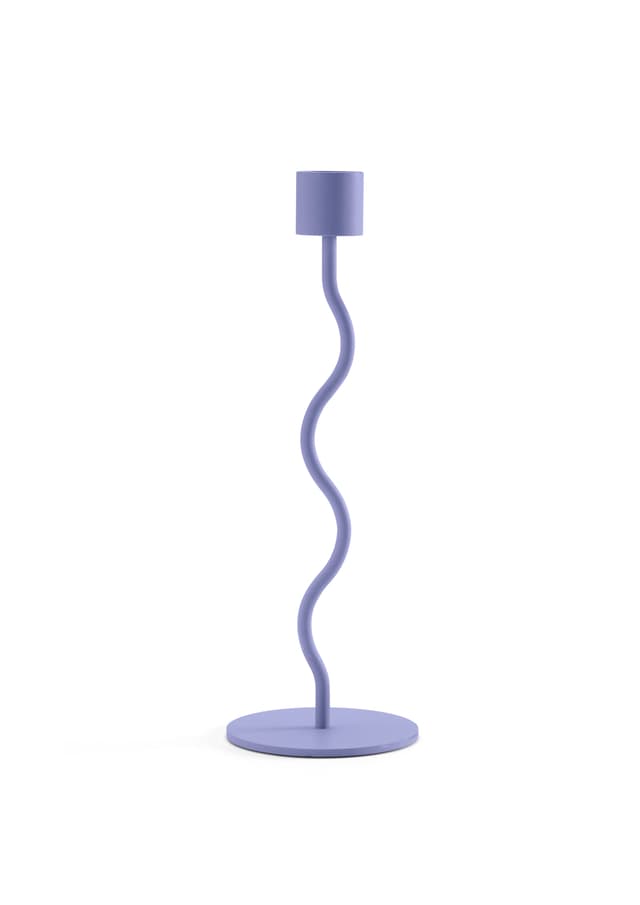 Curved Kerzenhalter Dark Lilac 23cm