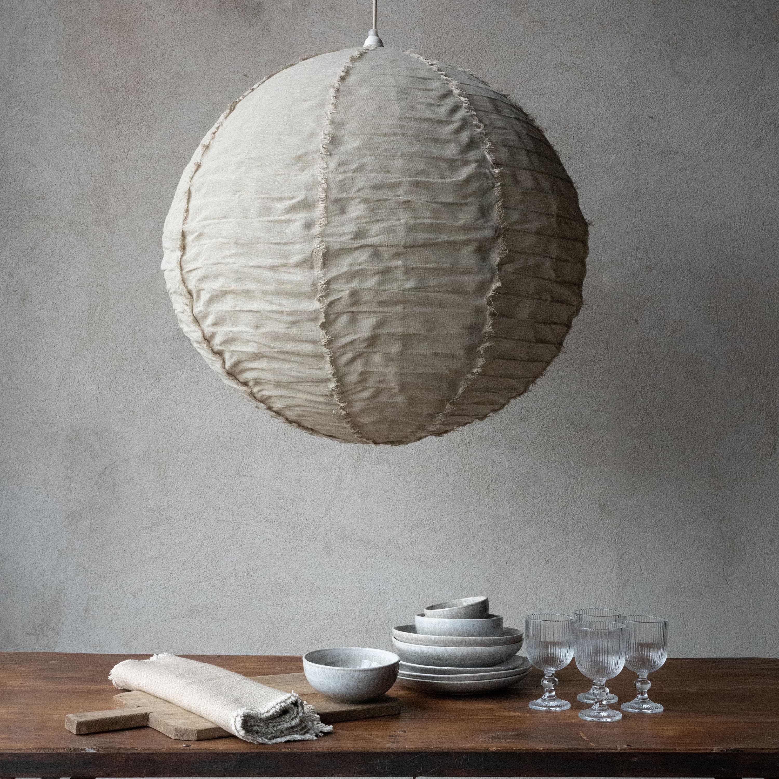 Flores klot ceiling light linen Ø76