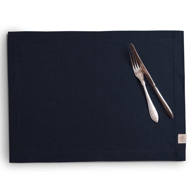 Classic Tablett Leinen Dark Blue 37x50