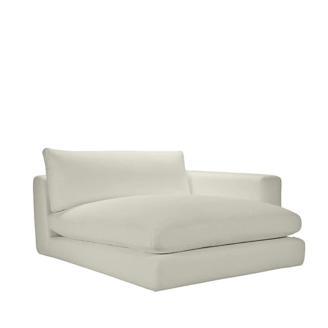 Capri 1,5-Sitzer-Chaiselongue-Modul mit rechter Armlehne Beige 142x184
