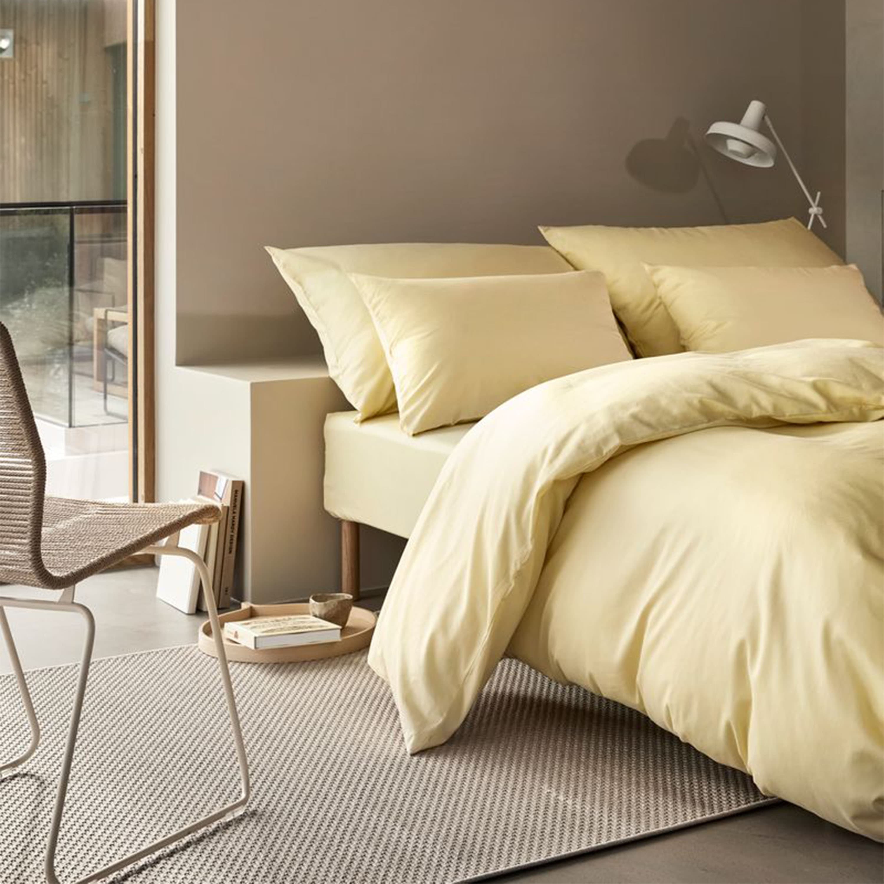 Harmoni Kissenbezug Satin Hellgelb 70x100
