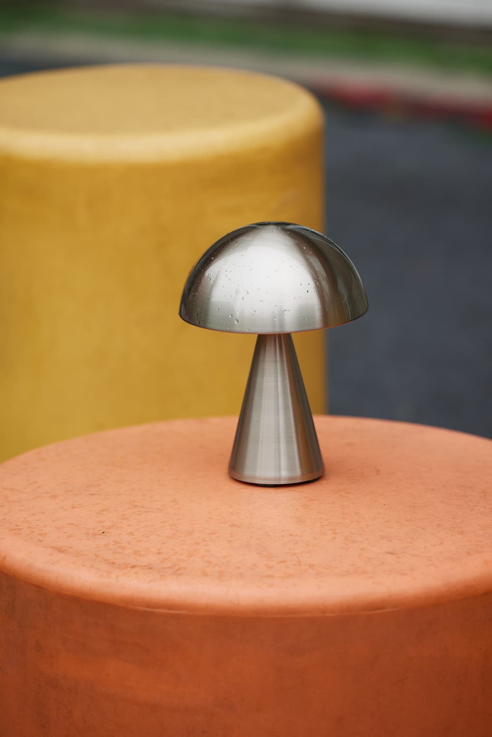 Mush Portable Table Lamp Nickel 20cm