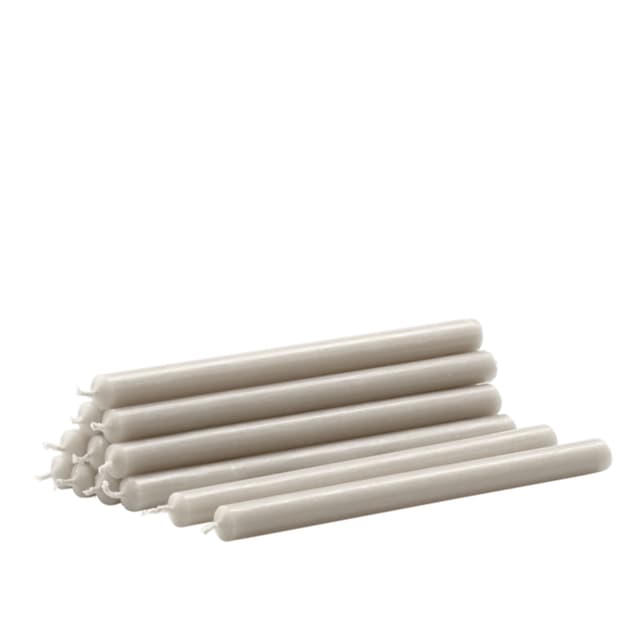 STOFF Nail Candle Linen Grey Set of 12