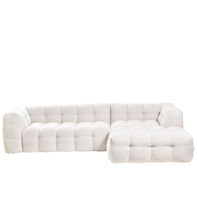 Billie Divansofa Rechts Ivory Bouclé