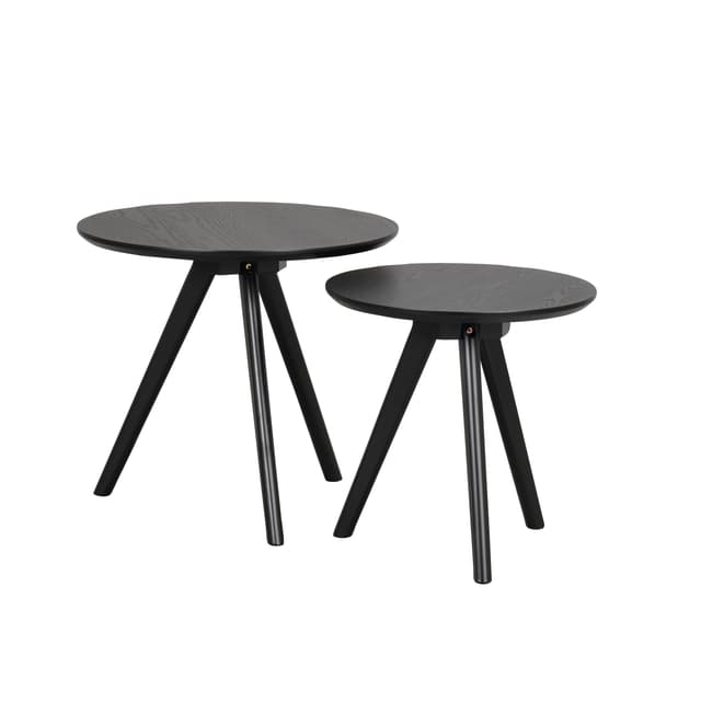 Yumi Beistelltisch Schwarz gebeizt, 2er-Pack