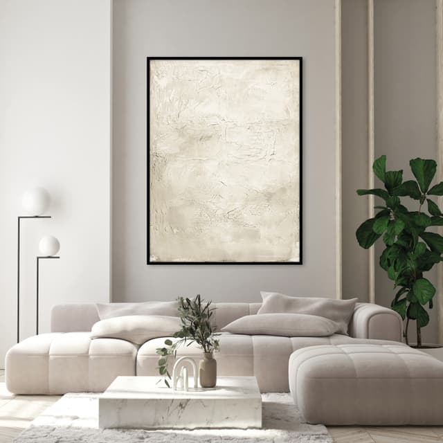 Simple Wohnen 3 Bild mit schwarzem Rahmen 90x120cm