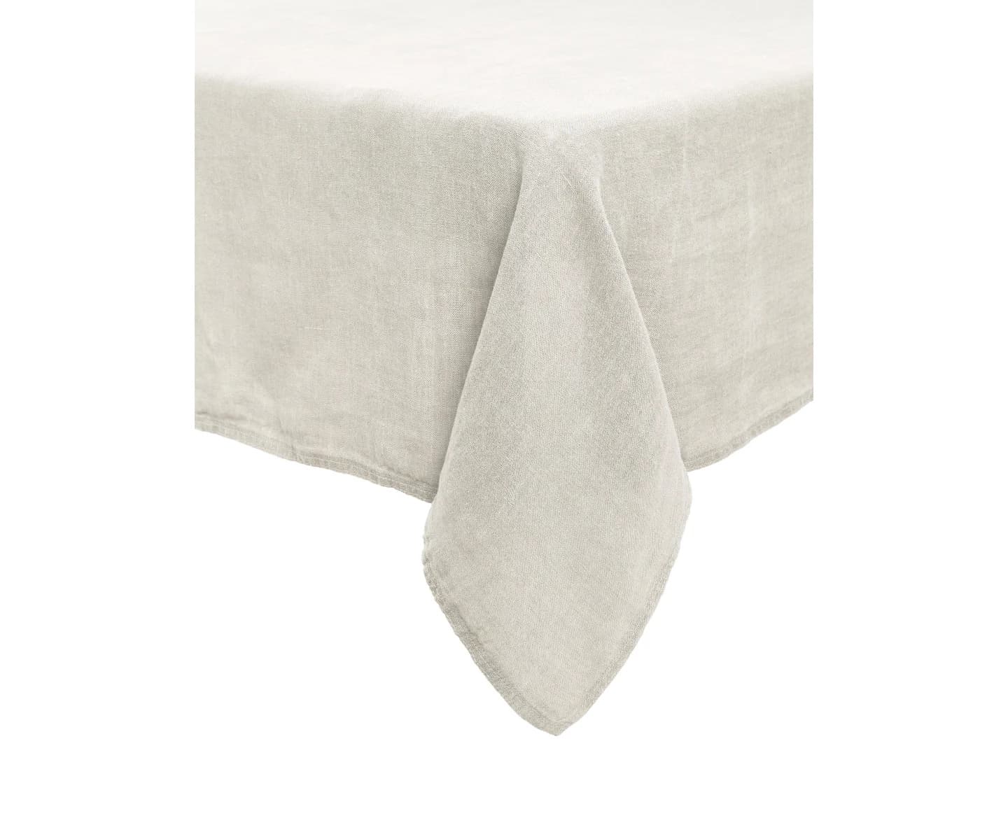 Julie Linen Tablecloth 145x280 cm, Grey/White