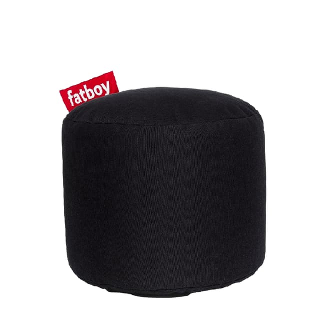 Point Stonewashed Pouf Black