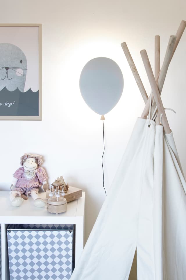 Balloon Wandlampe Grau